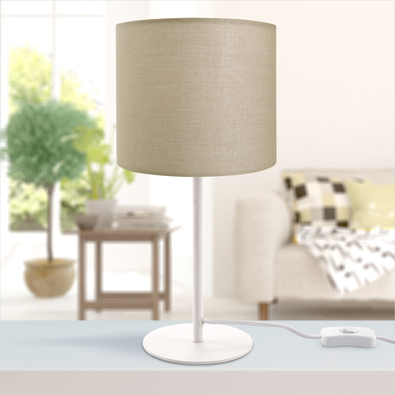Lampe, Jahren XXL Paco 3 mit Deko E14 Tischleuchte online Color«, Wohnzimmer | Home Für kaufen LED »Uni Und Garantie Schlafzimmer, Unifarben, 1 flammig-flammig,
