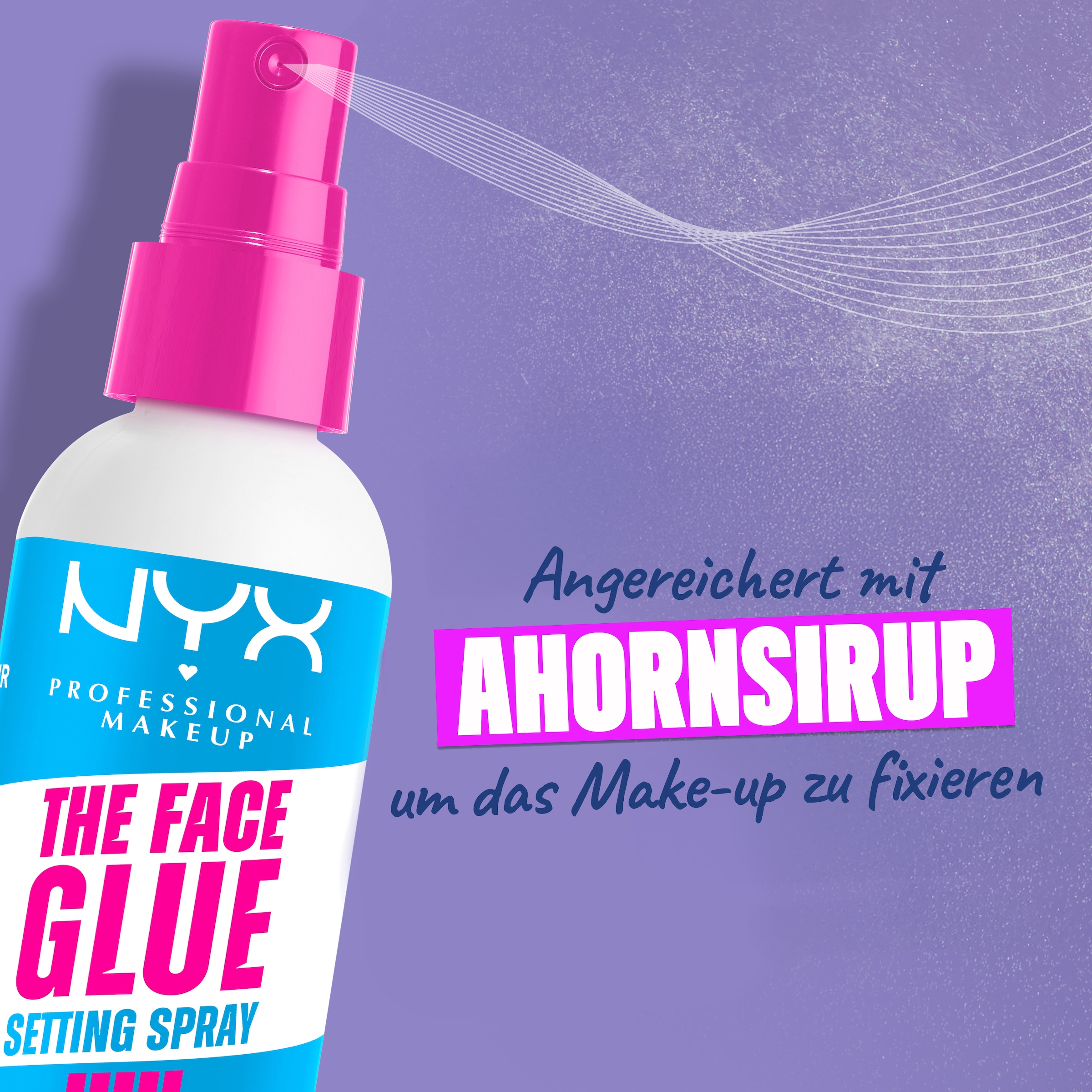 NYX PROFESSIONAL MAKEUP Fixierspray »The Face Glue Setting Spray« Sorgt für langanhaltendes Make-up und eine gesunde Haut.