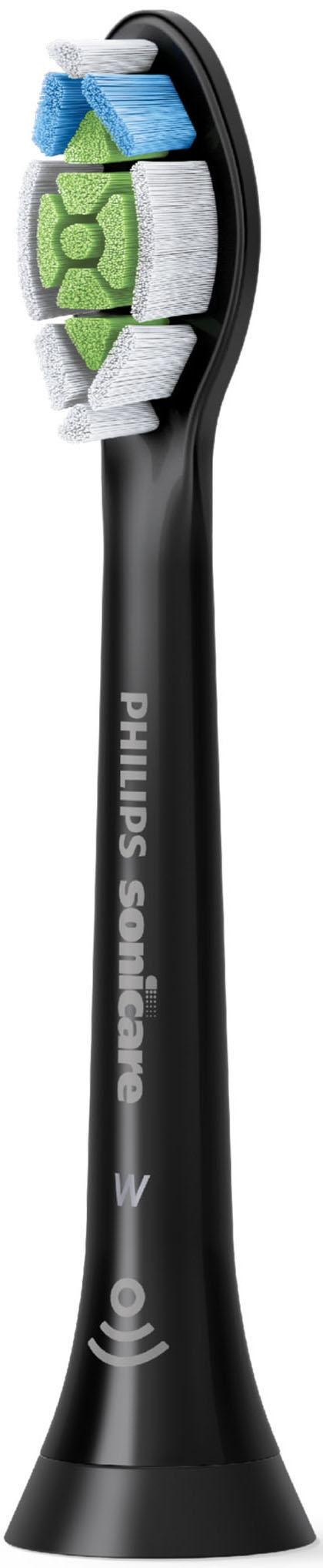 Philips Sonicare Aufsteckbürsten »Standard W2 Optimal White, Farbe schwarz«, mit der Bürstenkopferkennung, Standardgröße