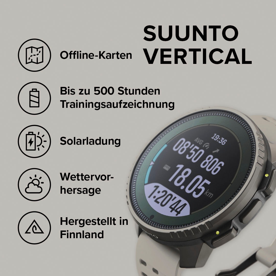 Suunto Smartwatch »Vertical GPS Watch Titanium«, (/ 1,4 Zoll),)