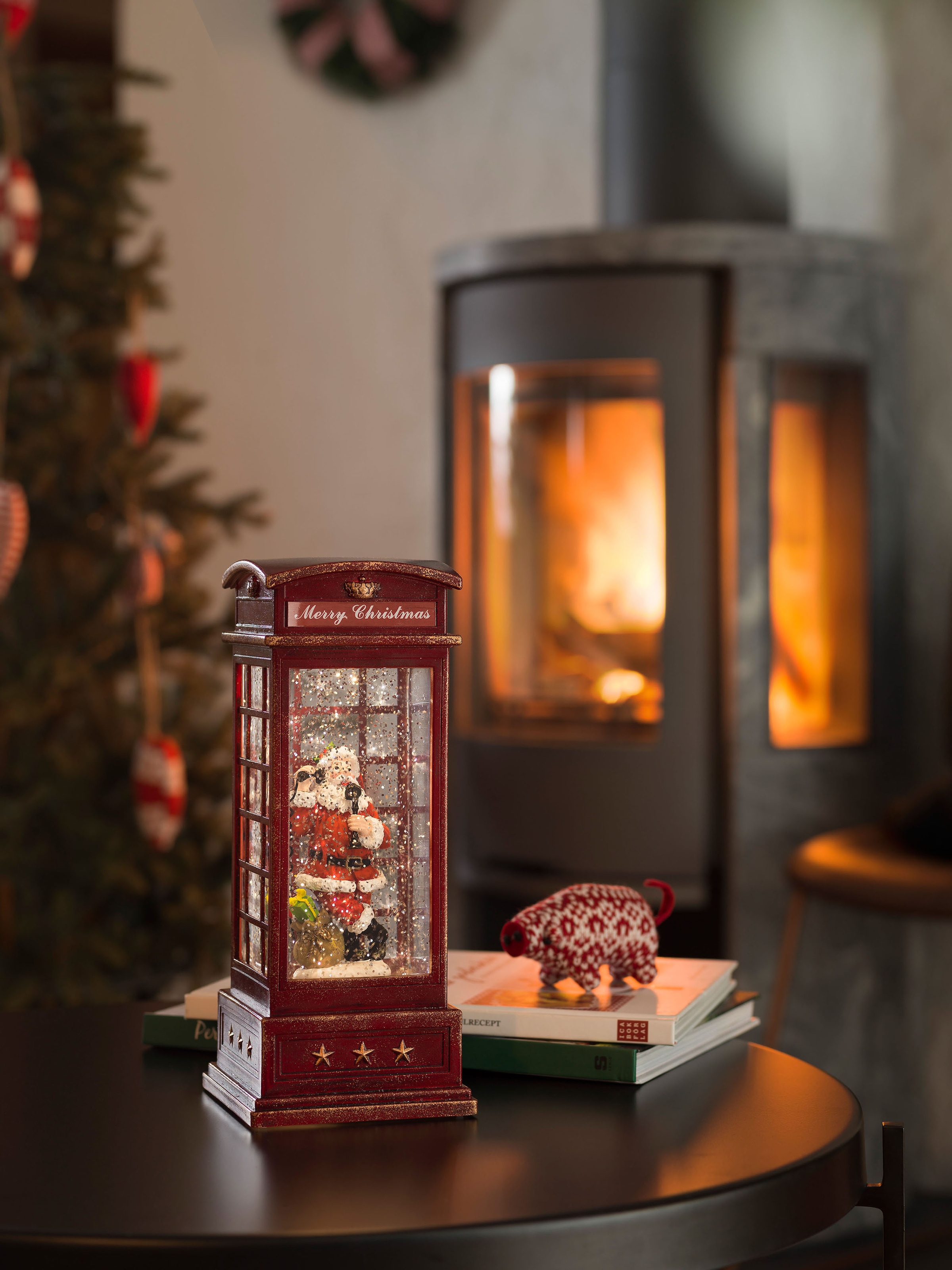 »Weihnachtsdeko | mit KONSTSMIDE Garantie rot«, 1 flammig-flammig, mit 3 Jahren Telefonzelle LED online kaufen Weihnachtsmann XXL Laterne LED