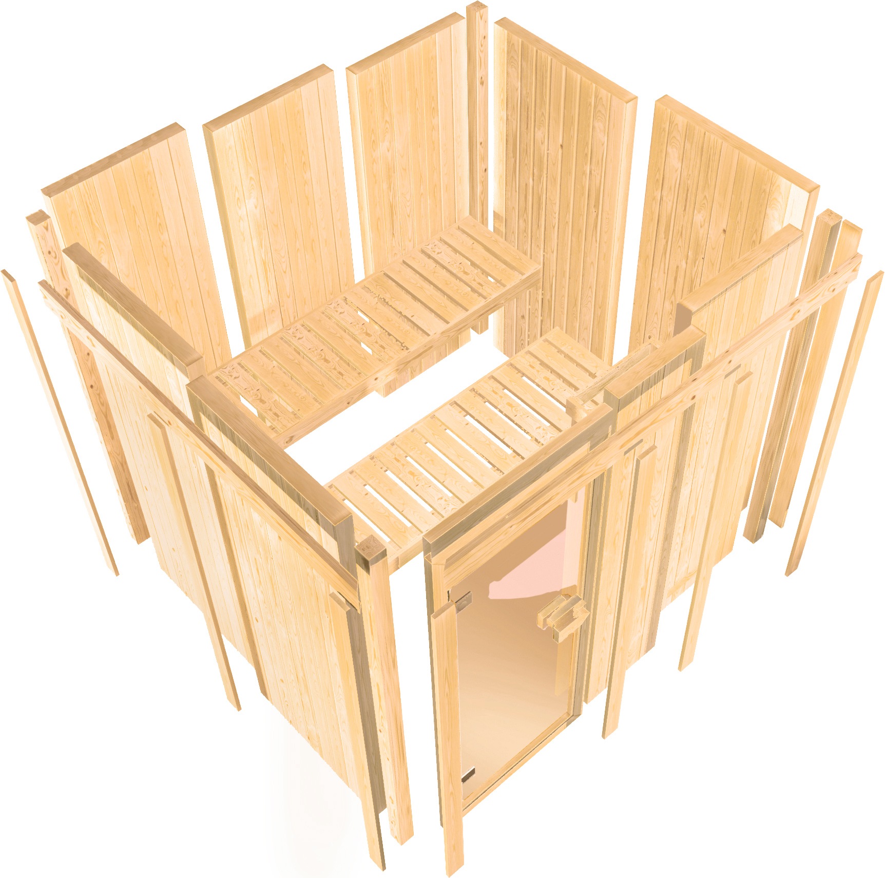 Karibu Sauna »Frigga 3« Set,  ohne Ofen
