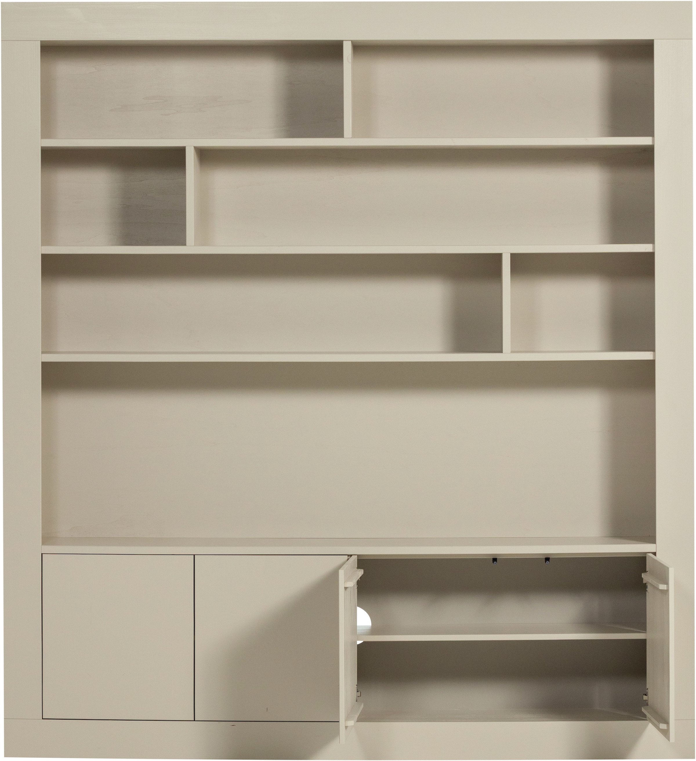 WOOOD Wohnwand »Wallcover FSC® Mix Kiefernholz mit Druckmechanismus 210x 31x 229 cm«