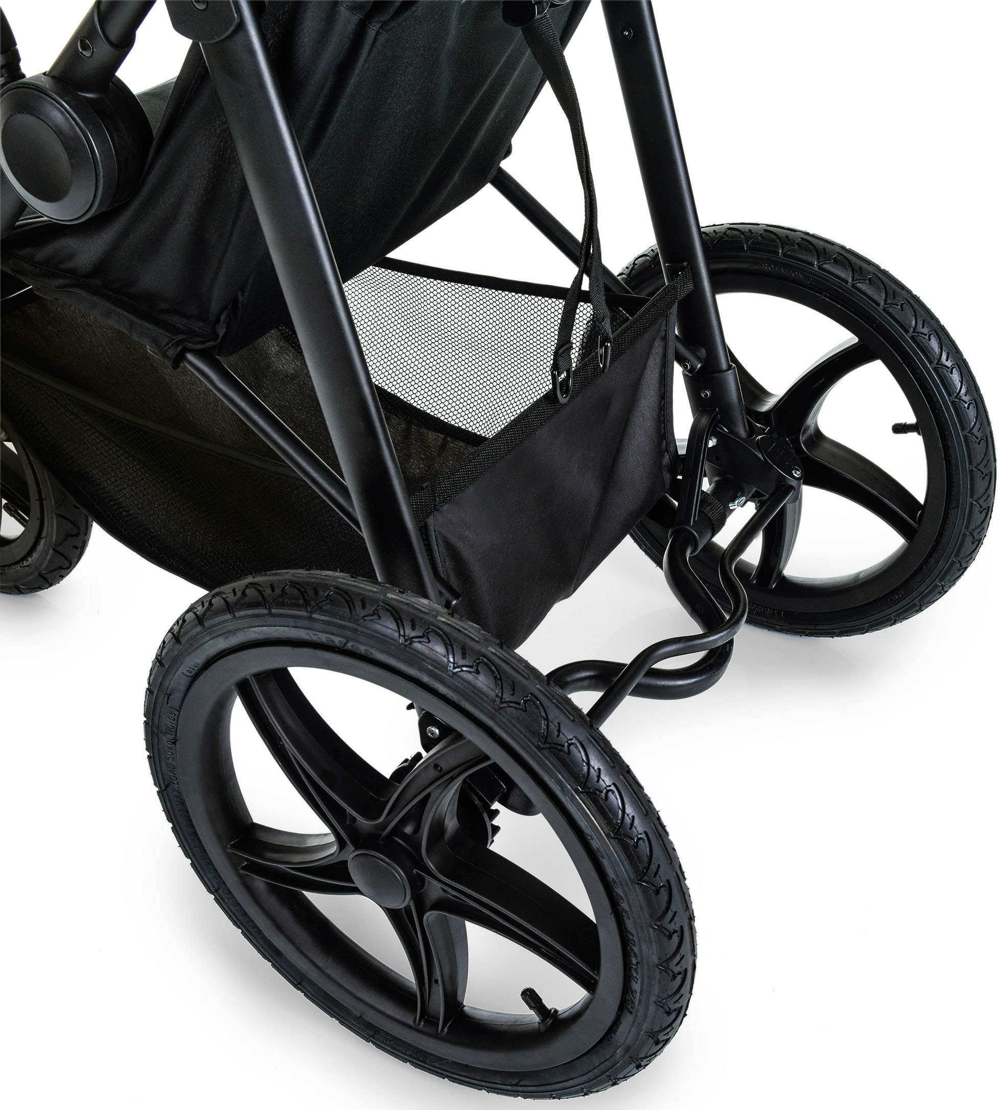 Hauck Dreirad-Kinderwagen »Runner black/neon yellow«, mit schwenk- und feststellbarem Vorderrad