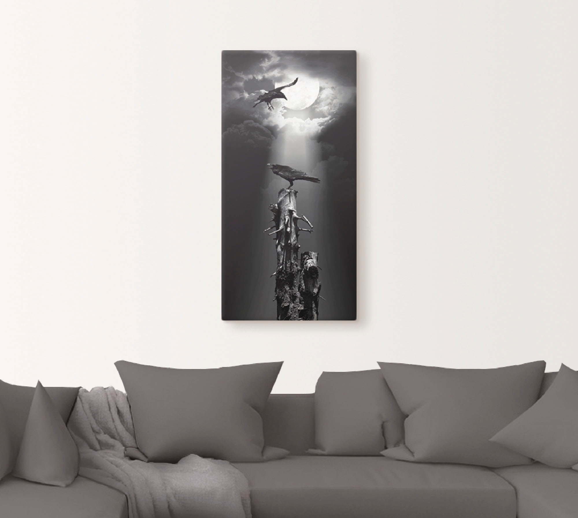 Artland Wandbild »Raben in der Nacht«, Vögel, (1 St.), als Leinwandbild, Poster, Wandaufkleber in verschied. Größen