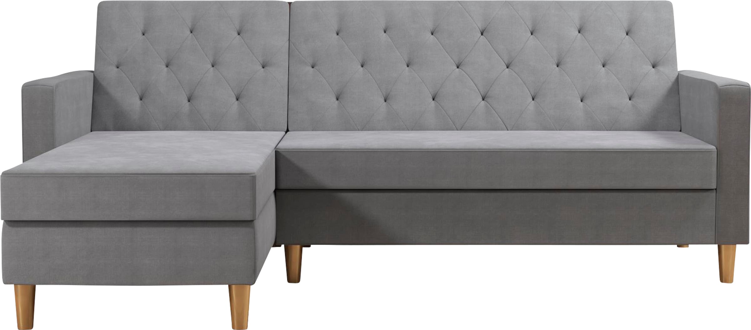 Cosmo Living Ecksofa »Liberty«, mit Schlafffunktion, Recamiere mit Stauraum beidseitig...