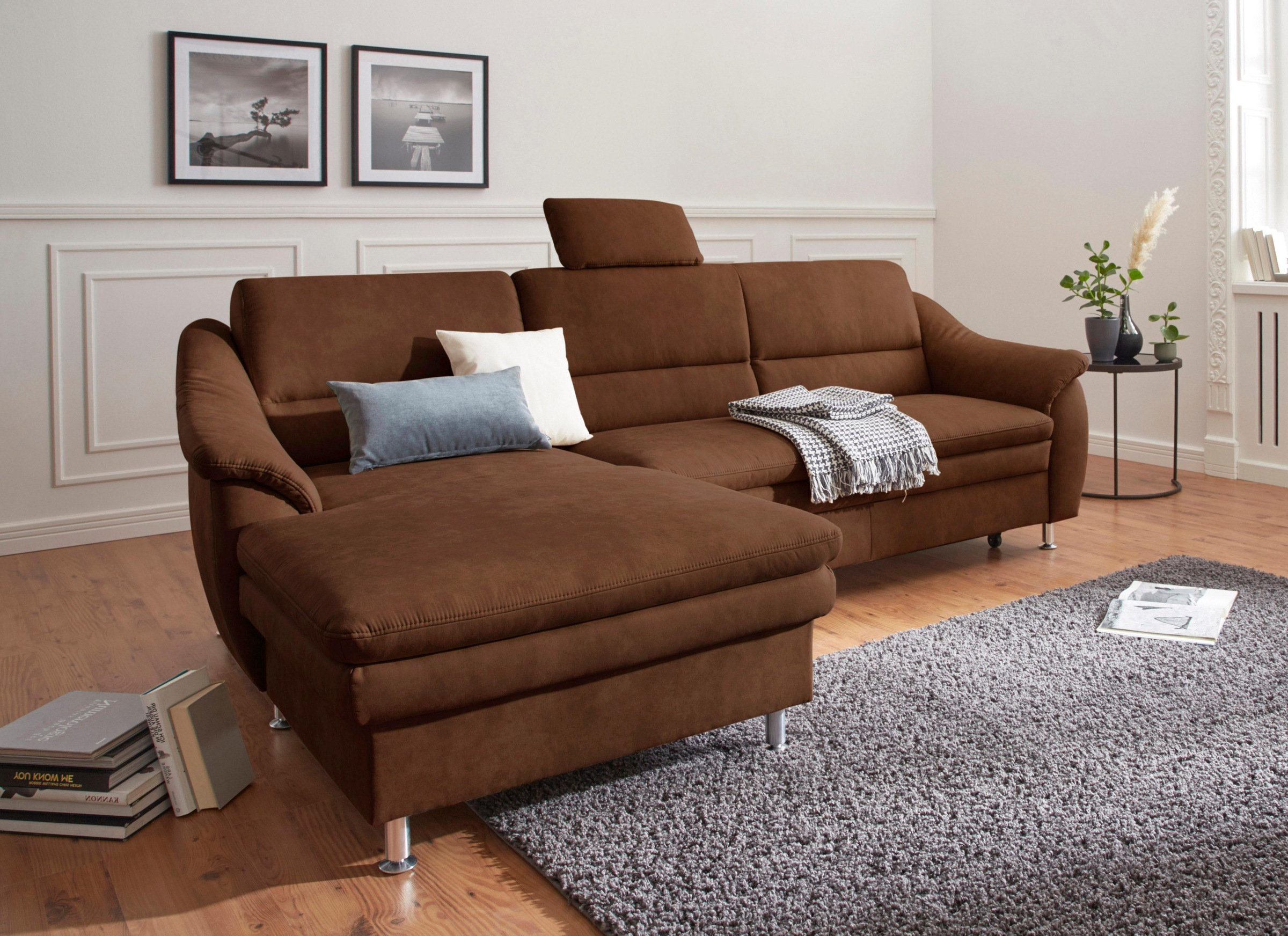 sit&more Ecksofa »Cardoso L-Form«, mit Federkern, wahlweise mit Bettfunktion