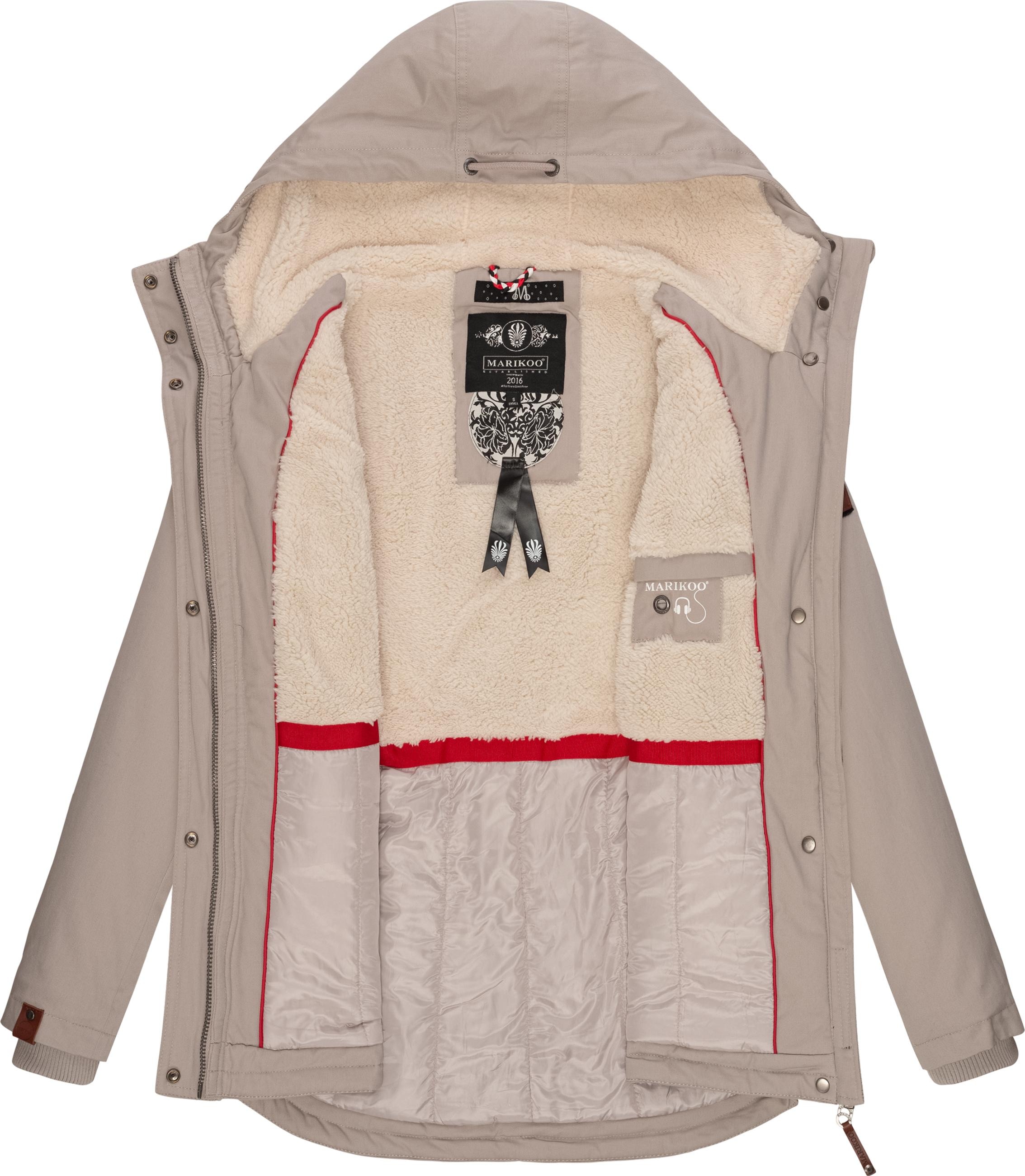Marikoo Winterjacke »Winterjacke Bikoo«, mit Kapuze, sportliche Damen Outdoor Baumwolljacke mit Kapuze