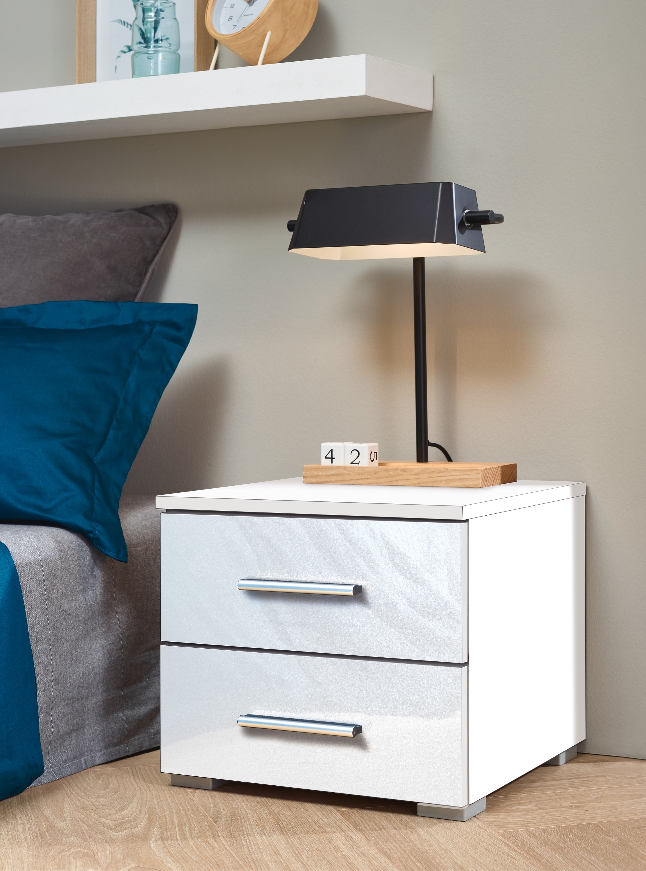 rauch Nachtkommode »Base«, (Set), 2er-Set, optional in moderner Hochglanz-Front