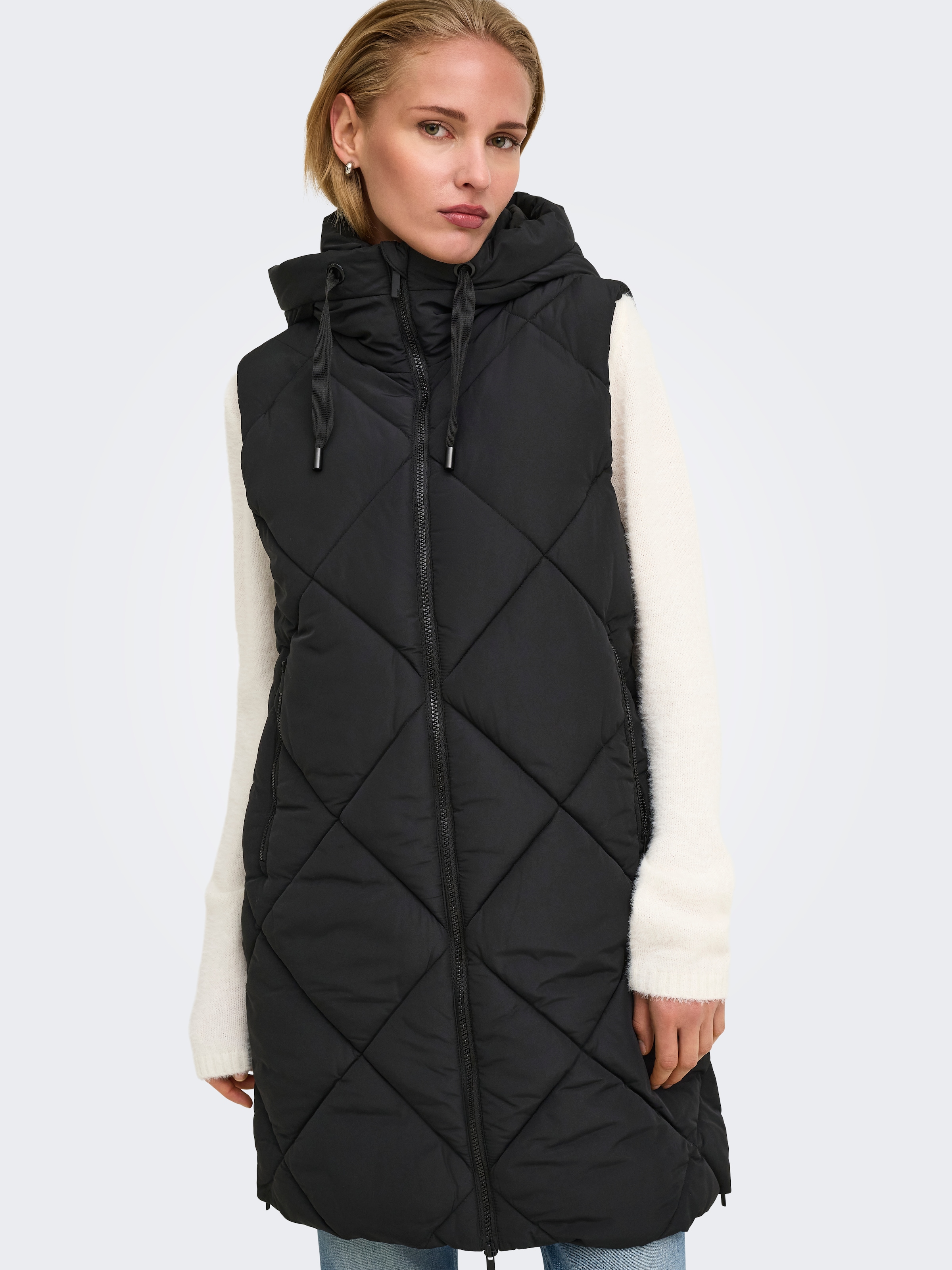 ONLY Steppweste »ONLMAGGI HOOD WAISTCOAT CC OTW« Kunstfaser