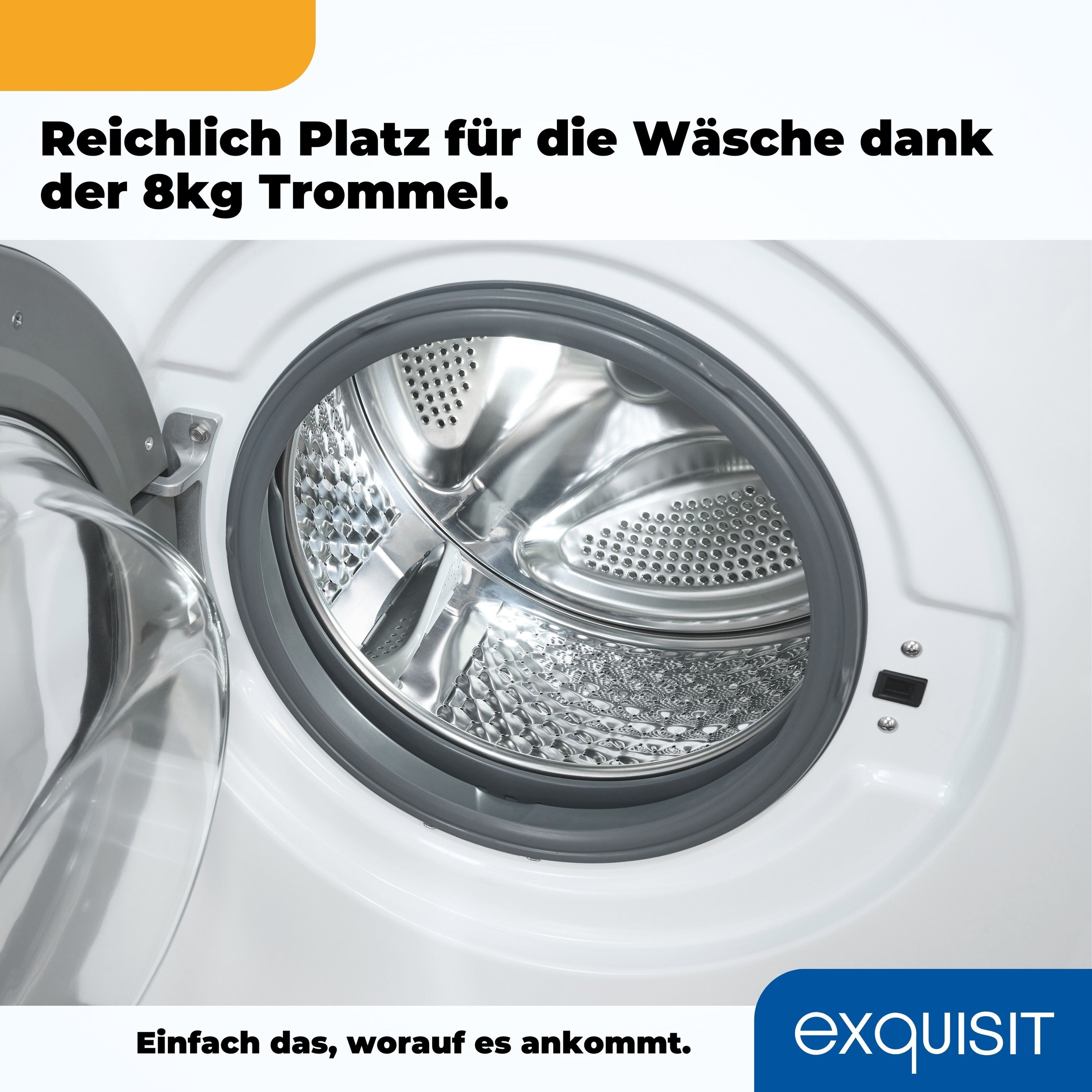 exquisit Waschmaschine »WA8014-020A weiss«, 8 kg, 1400 U/min