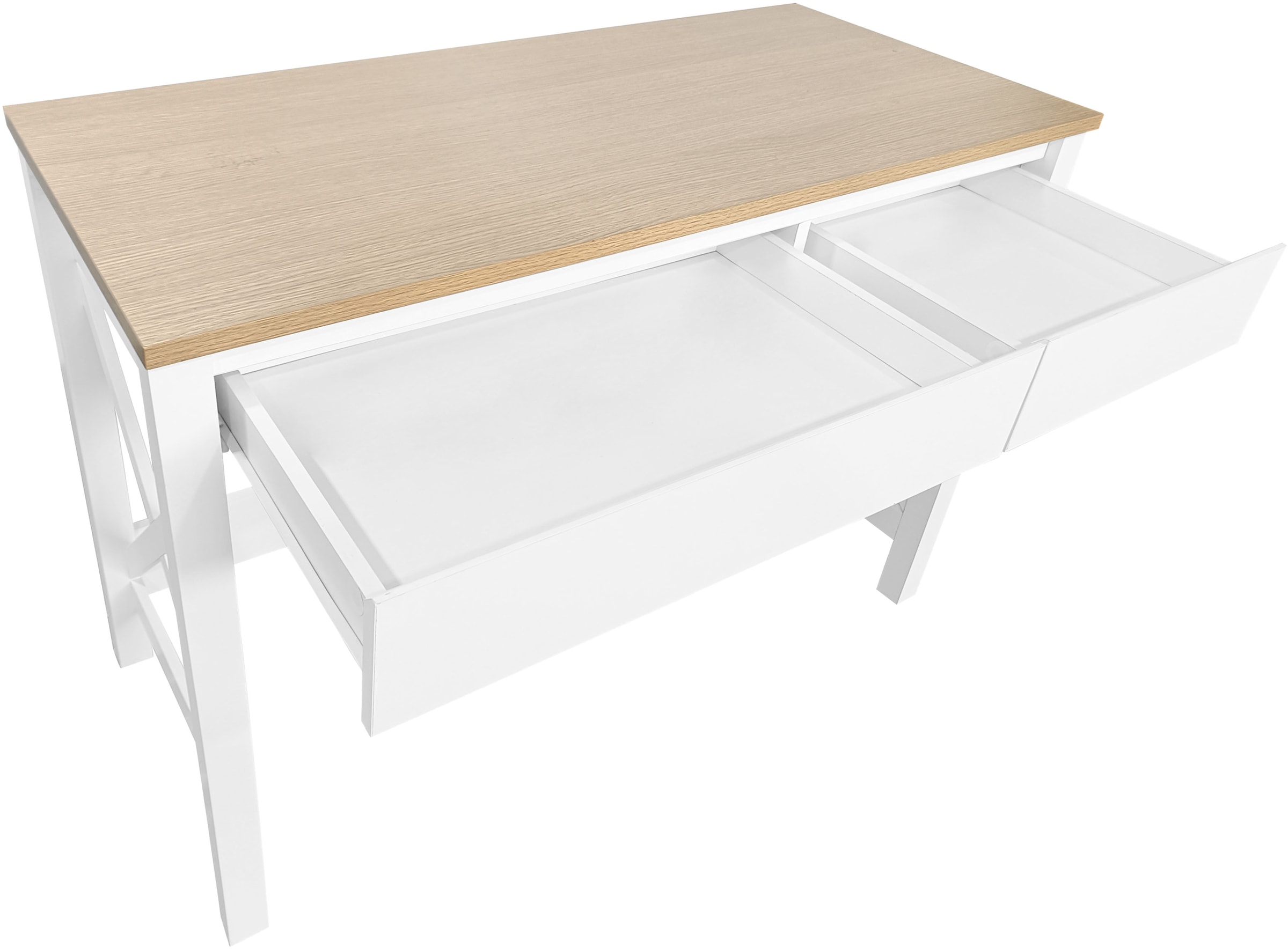 Home affaire Schreibtisch »Silba«, 2 Schubladen, Landhausstil, Home Office, Breite 100 cm