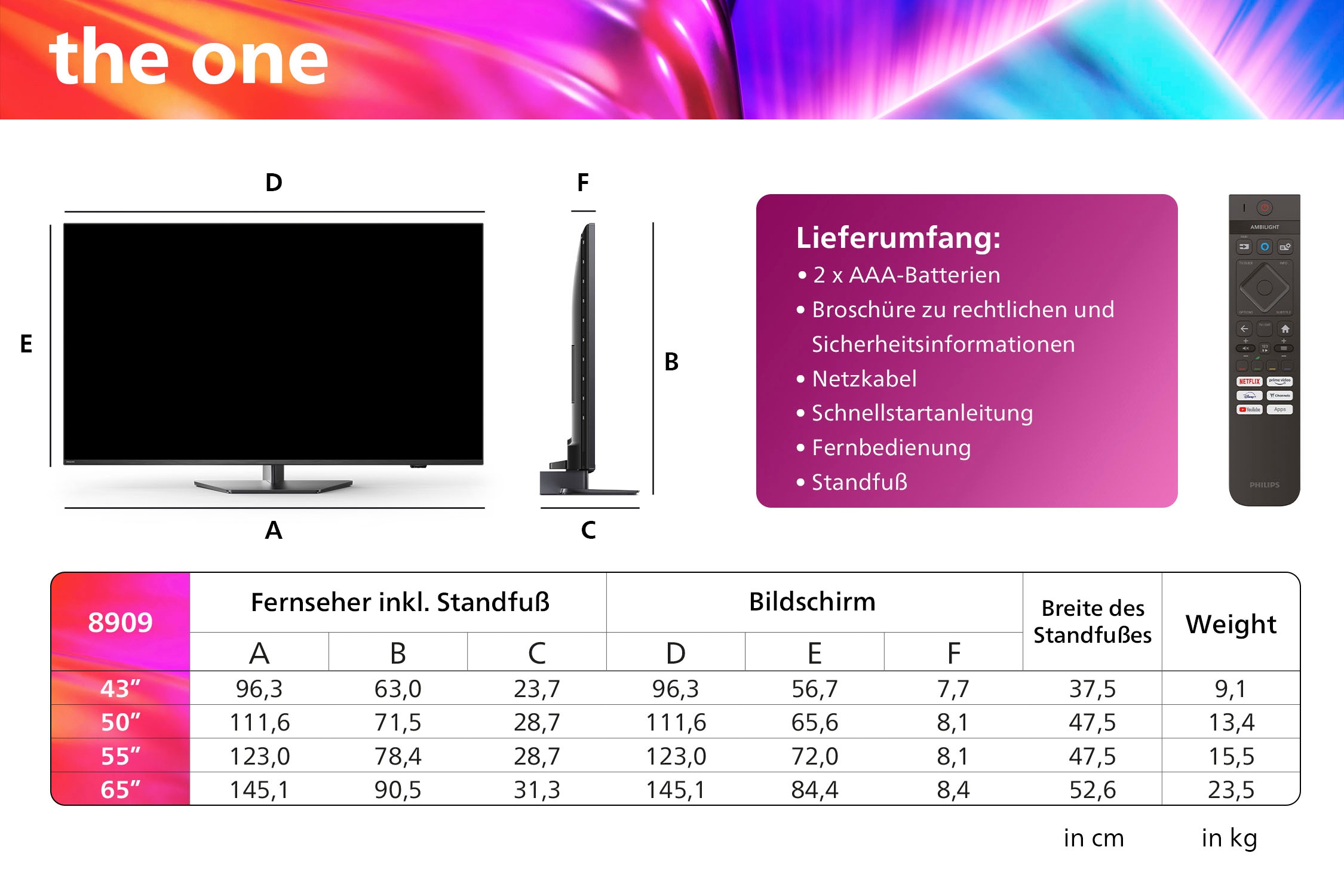 Philips LED-Fernseher »65PUS8909/12«, 4K Ultra HD, Smart-TV