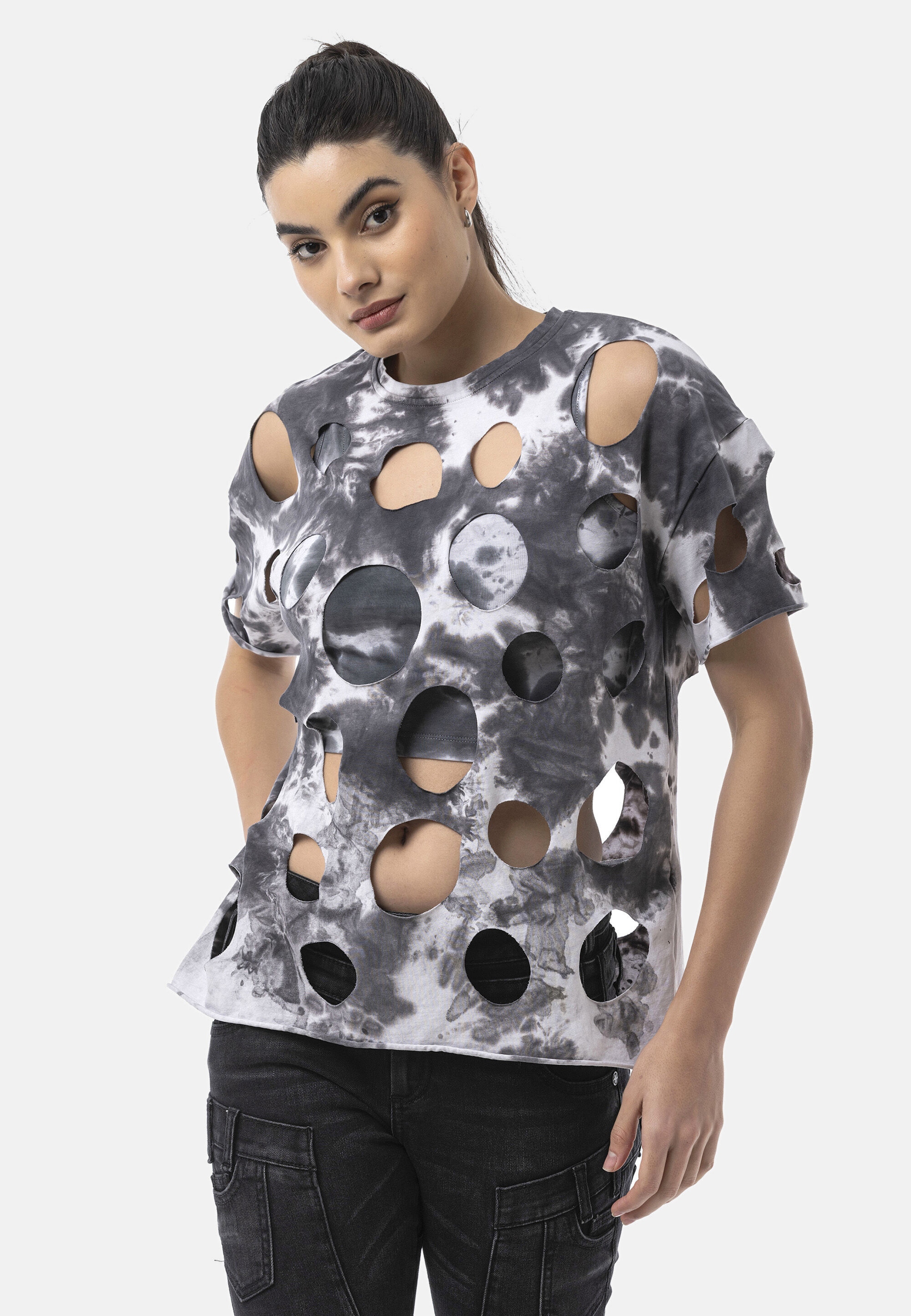 Cipo & Baxx T-Shirt »WT393« mit Cut-Out-Details