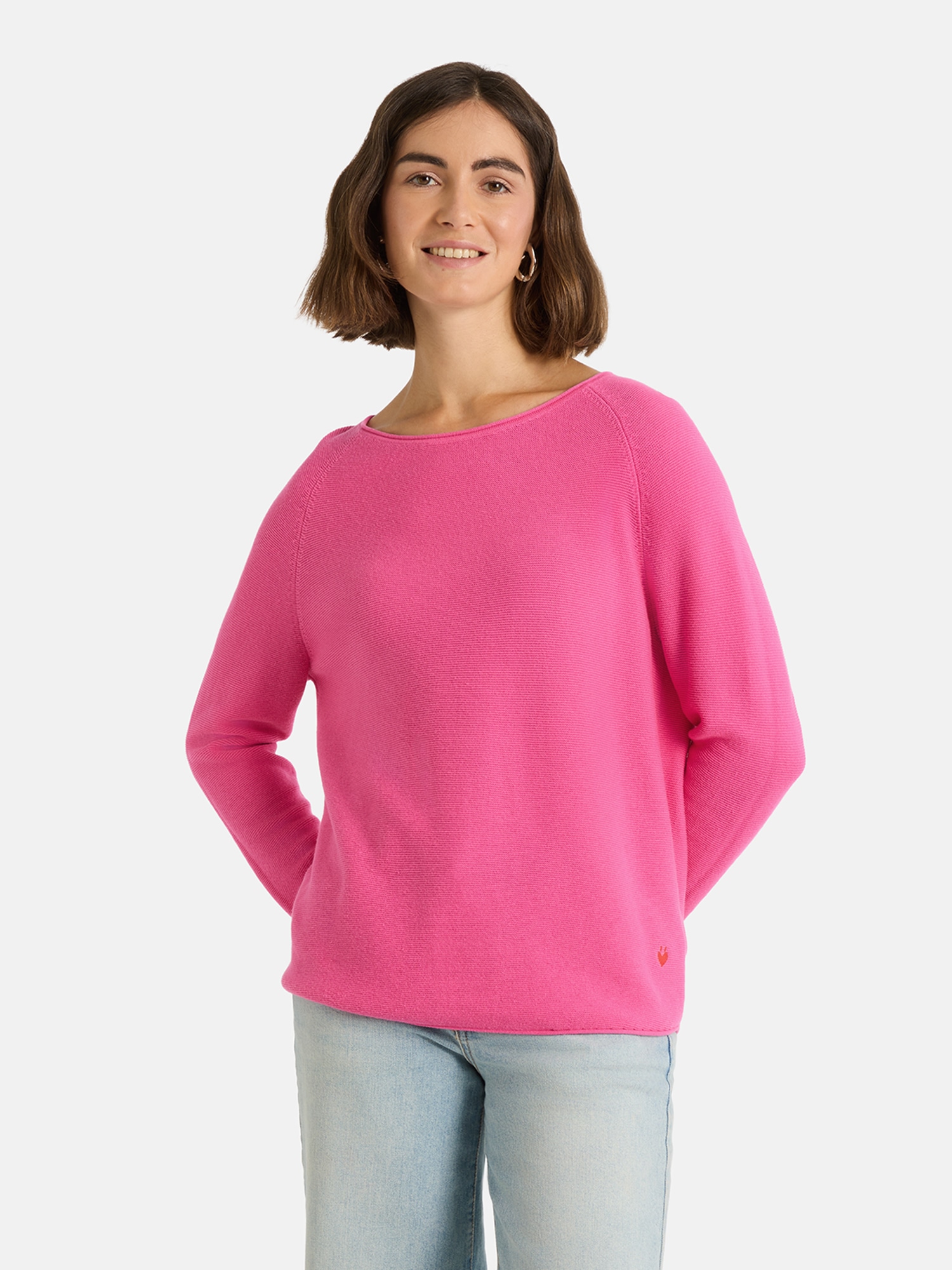 Lieblingsstück Rundhalspullover »BiancaEP« aus reiner Baumwolle, unifarbenes Design