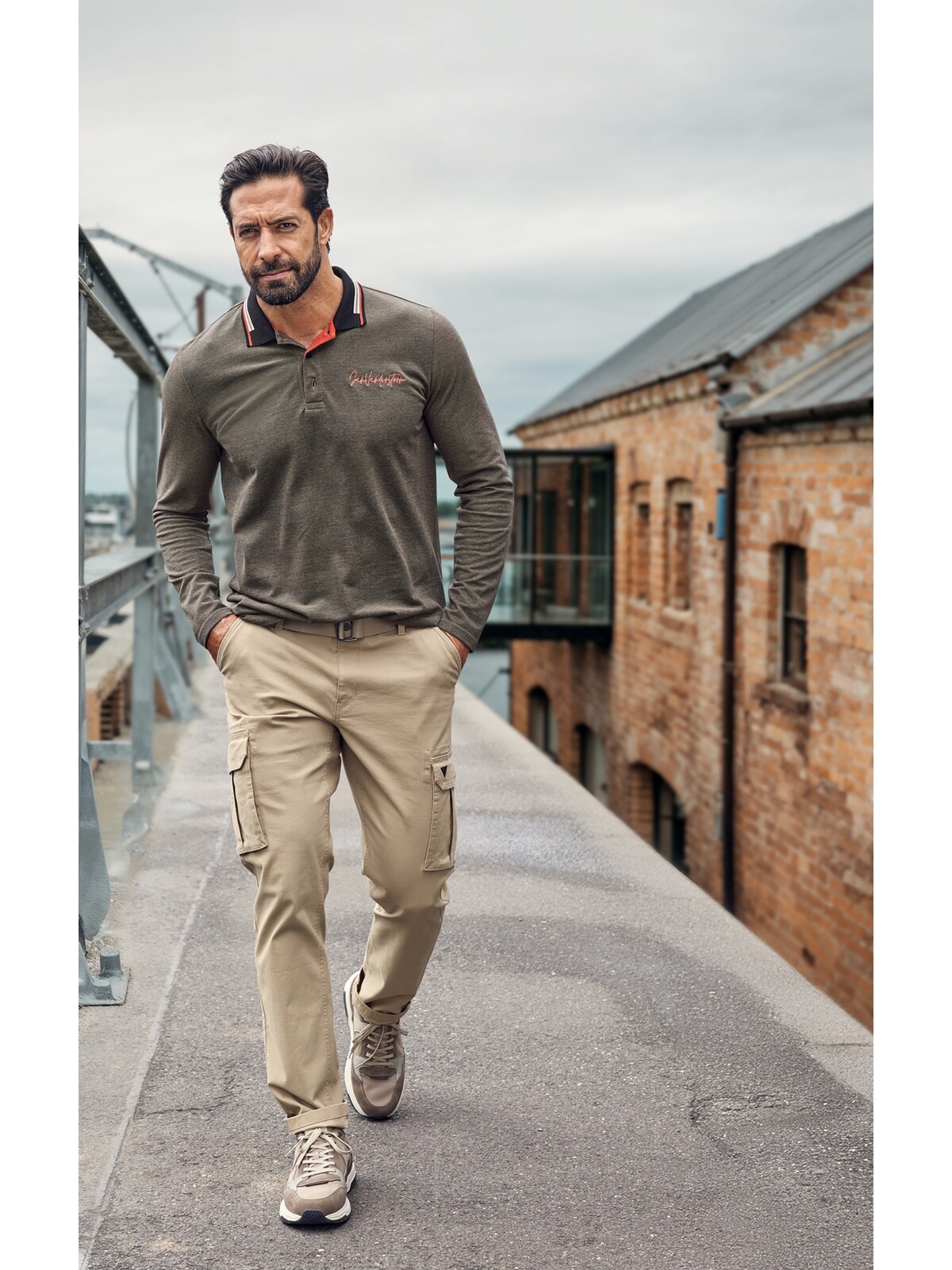 Jan Vanderstorm Langarm-Poloshirt »Langarm-Poloshirt KNUTSEN«