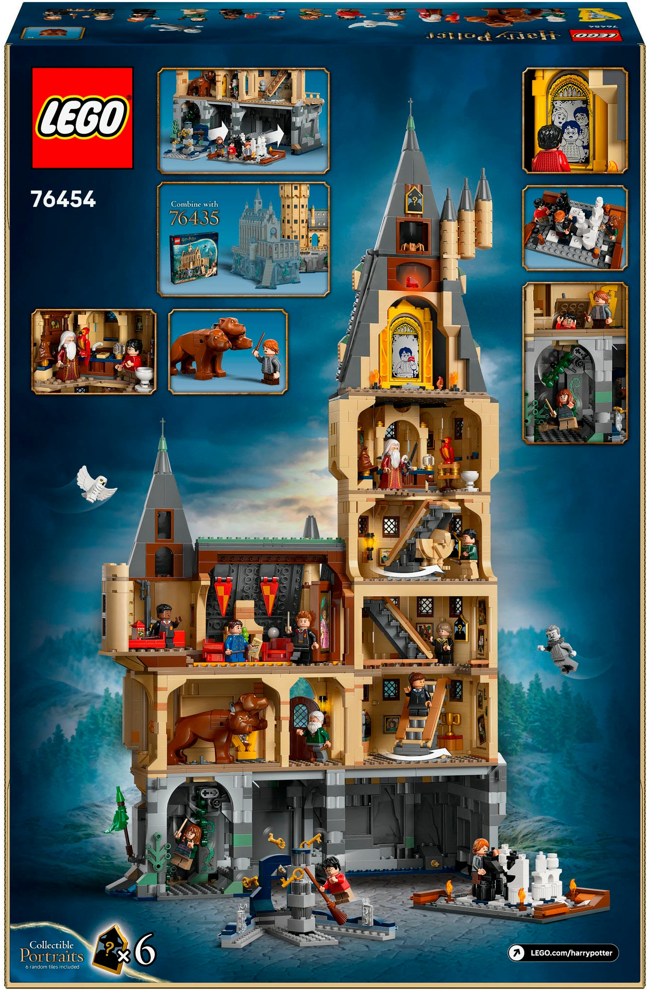 LEGO® Konstruktionsspielsteine »Schloss Hogwarts: Der Hauptturm (76454), LEGO Harry Potter™«, (2135 St.), Made in Europe