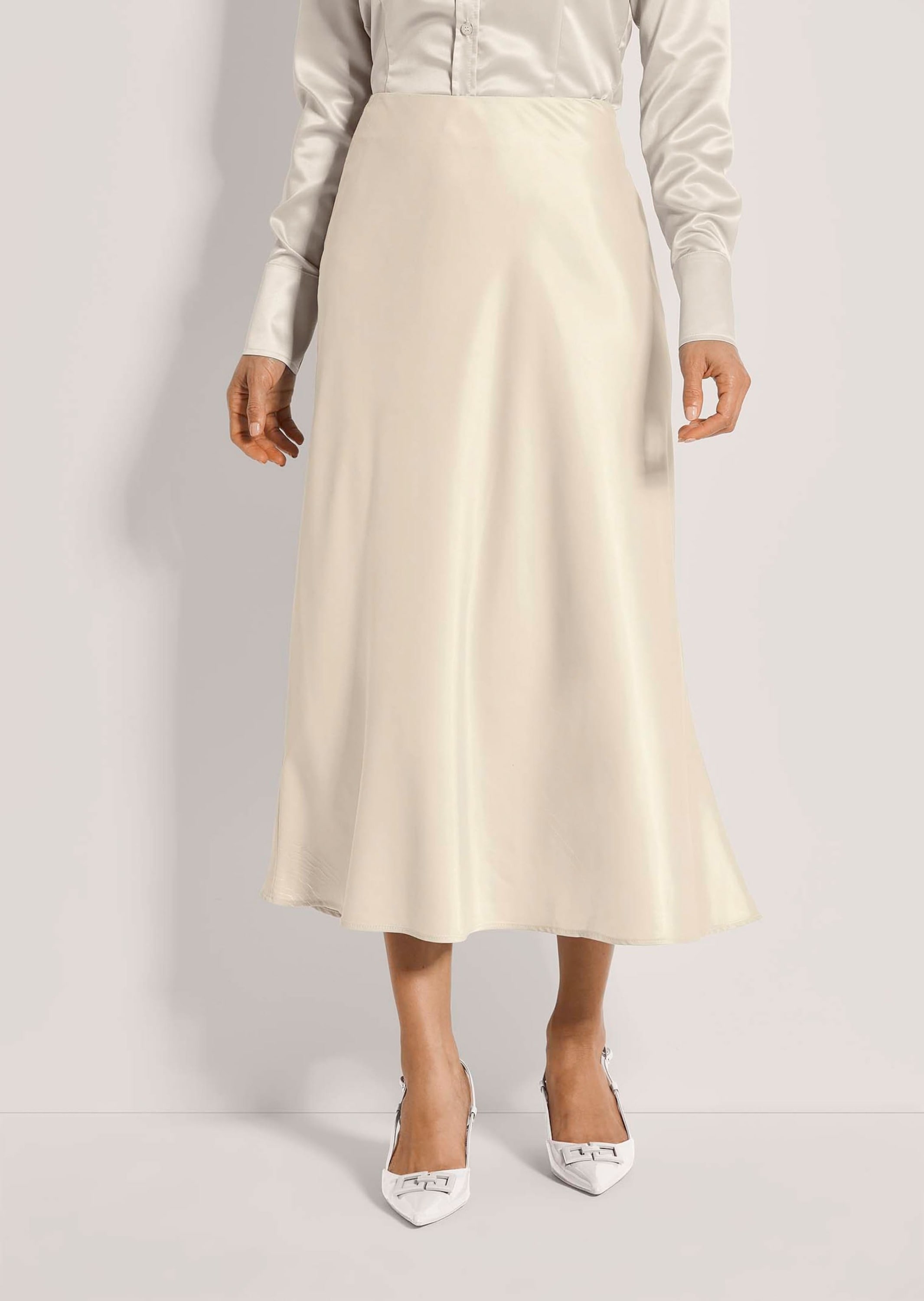 MADELEINE Midirock »Midirock Midi Satinrock für elegante Anlässe« Satin