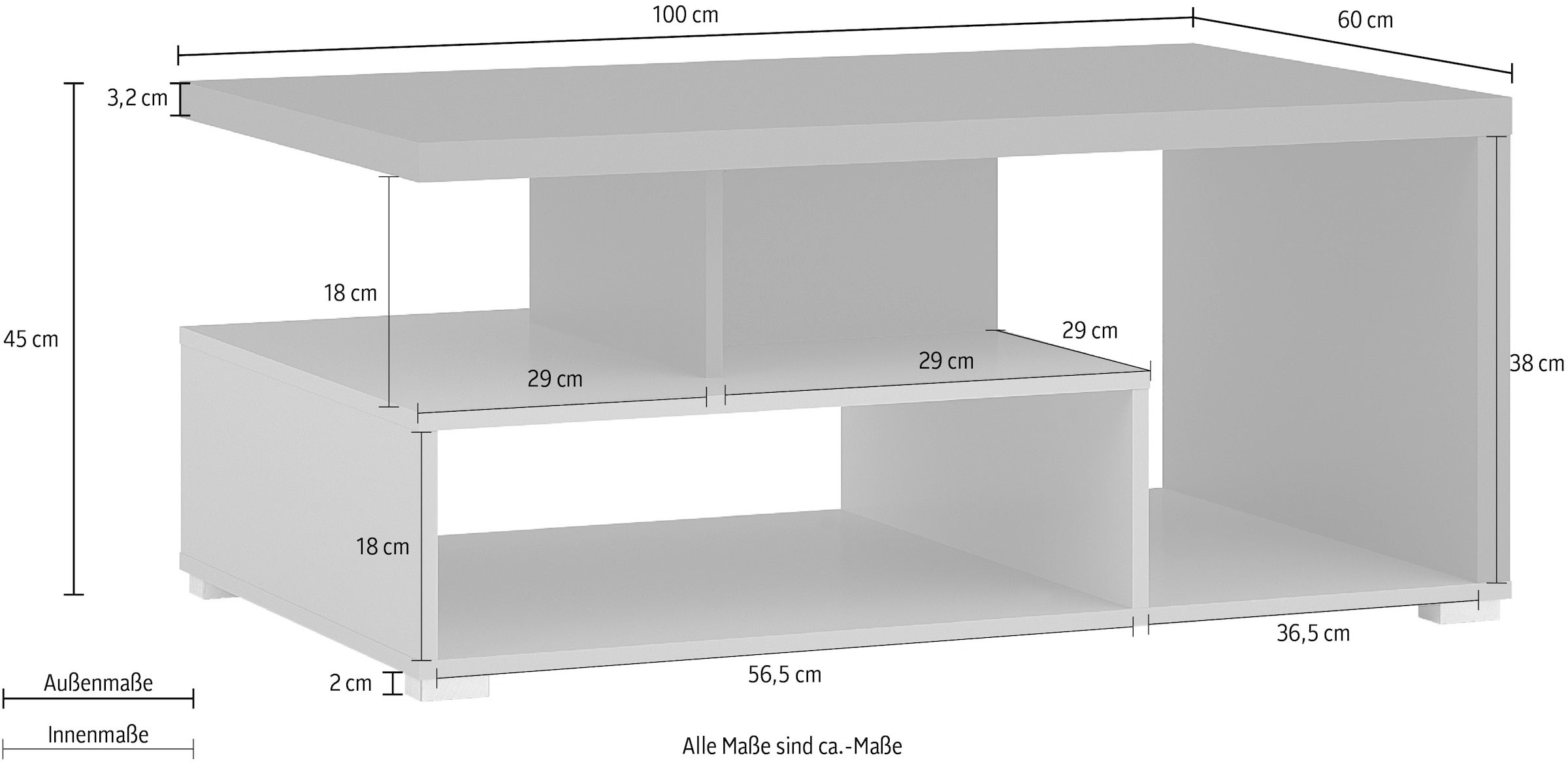 INOSIGN Couchtisch »Serio«, Breite 100 cm