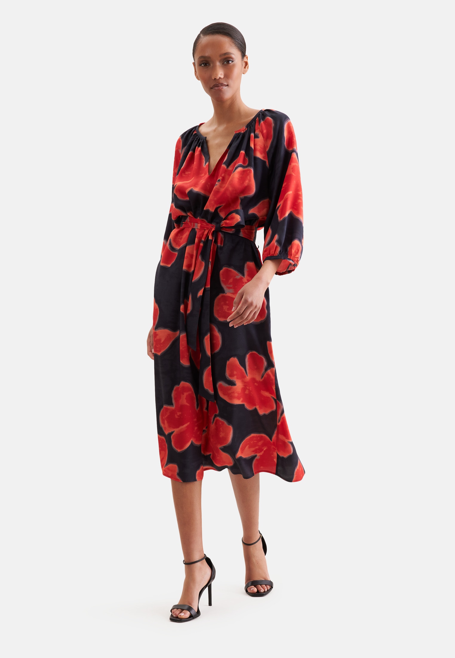 seidensticker Sommerkleid 3/4 Rundhals Druck