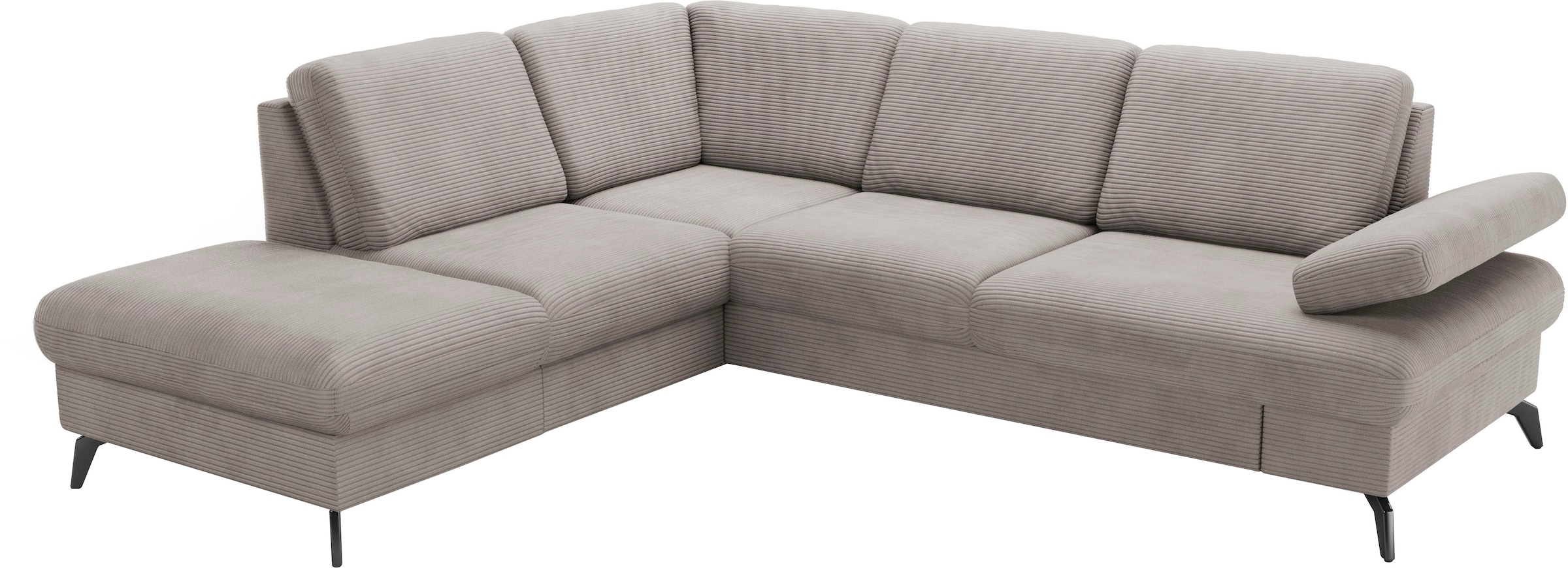 sit&more Ecksofa »Morris Jubi L-Form«, inkl. Armteilfunktion und 1 Zierkissen, wahlweise mit Bettfunktion