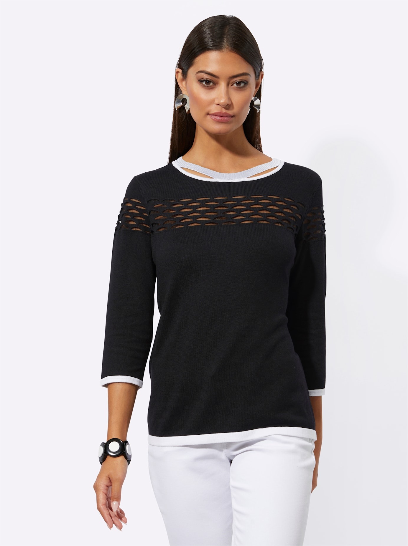 creation L 3/4 Arm-Pullover »Viskose-Lyocell-Pullover«
