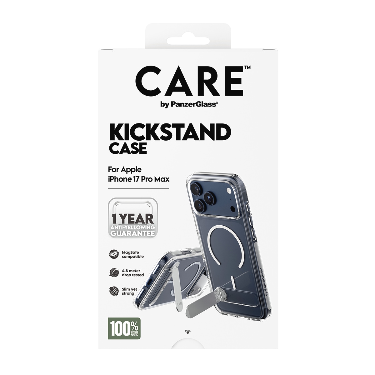 CARE by PanzerGlass Handyhülle »Kickstand Case für Apple iPhone 17 Pro Max« Apple iPhone 17 Pro Max Backcover, Schutzhülle, Handyschutzhülle, Case, Schutzcase, stoßfest