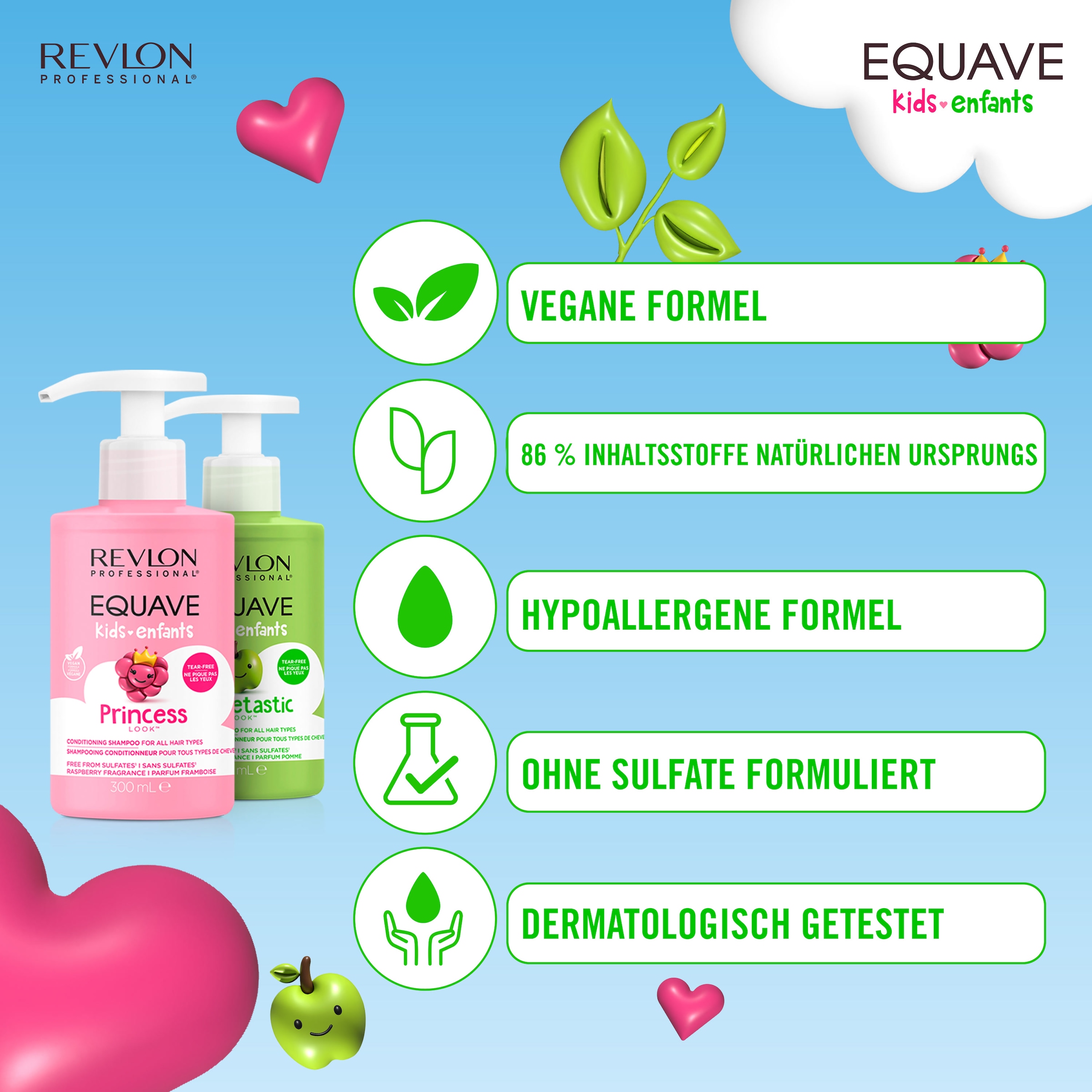 REVLON PROFESSIONAL Haarshampoo »EQUAVE PRINCESS LOOK CONDITIONING SHAMPOO« Reichhaltige Formel frei von Parabenen, Farbstoffen und Allergenen.