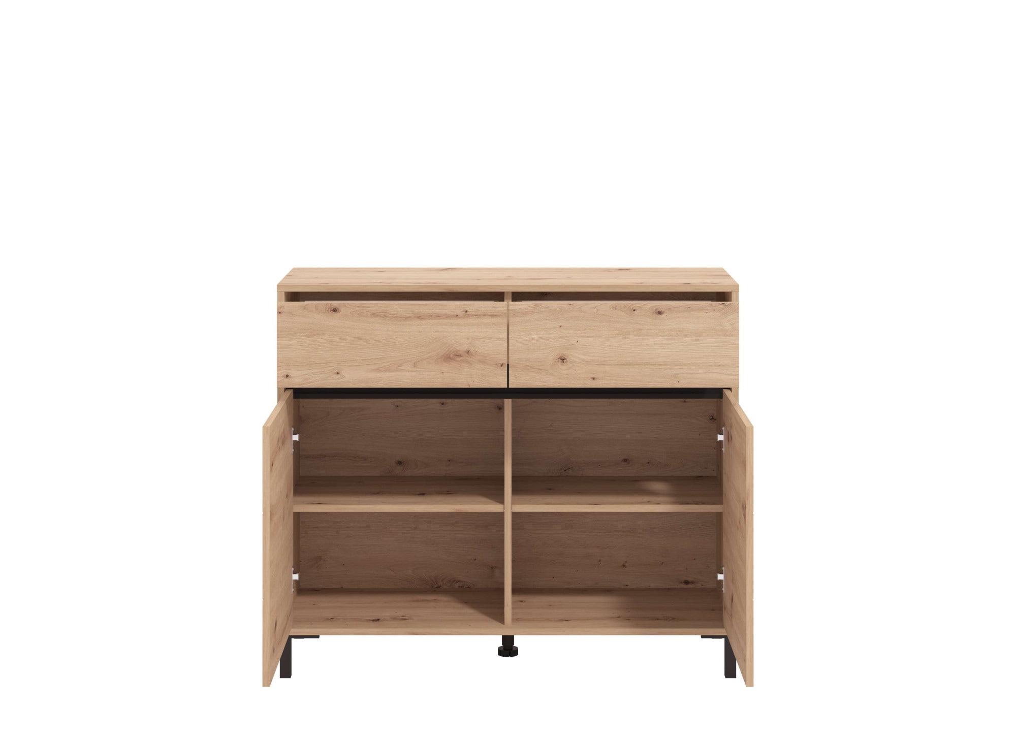 INOSIGN Kommode »Marron für Wohnzimmer, Flur, Schlafzimmer« Breite 106 cm, mit 2 Schubladen, hinter Türen 4 Fächer