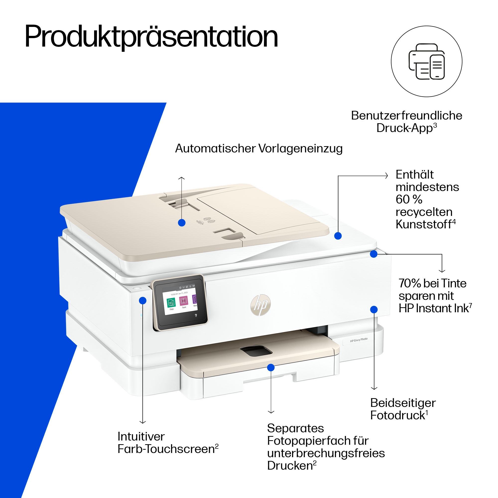 HP Multifunktionsdrucker »Envy Photo 7930« 3 Monate gratis* drucken mit Instant Ink