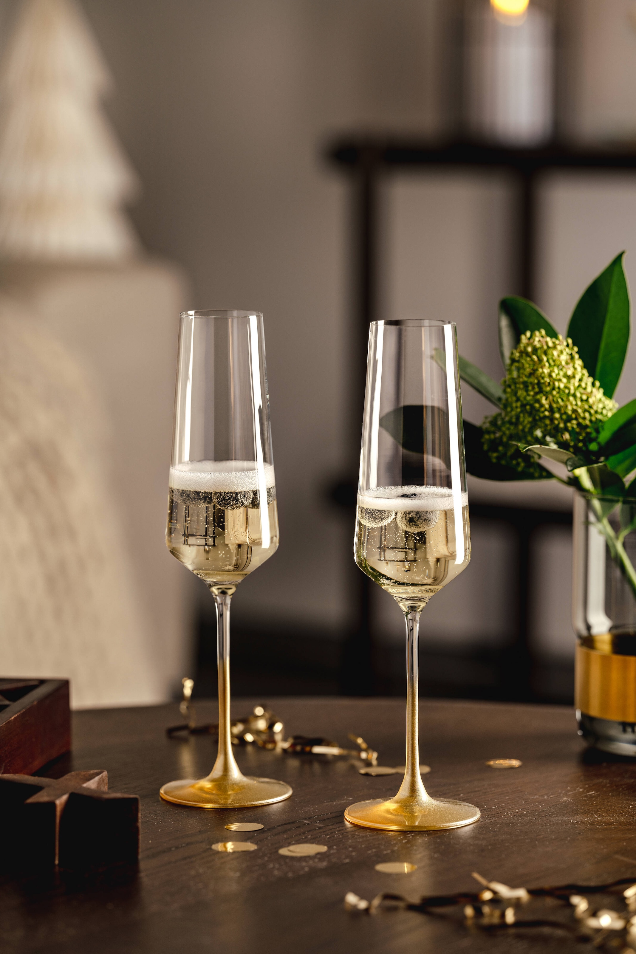 LEONARDO Sektglas »PUCCINI, goldfarben« 2er Set, 280ml