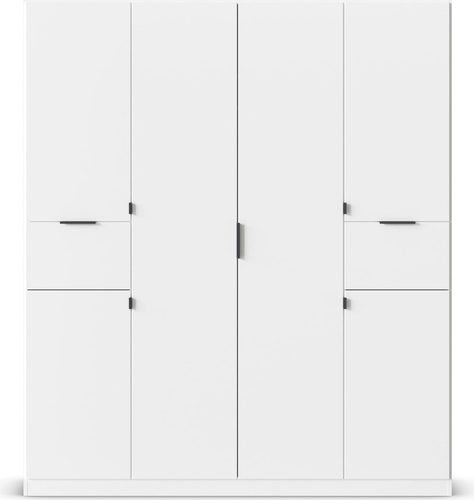 rauch Drehtürenschrank »Kleiderschrank Schrank Garderobe Wäscheschrank TICAO«, (Schubladen in der Höhe variabel positionierbar), mit 2 geräumigen Schubladen, viel Stauraum MADE IN GERMANY