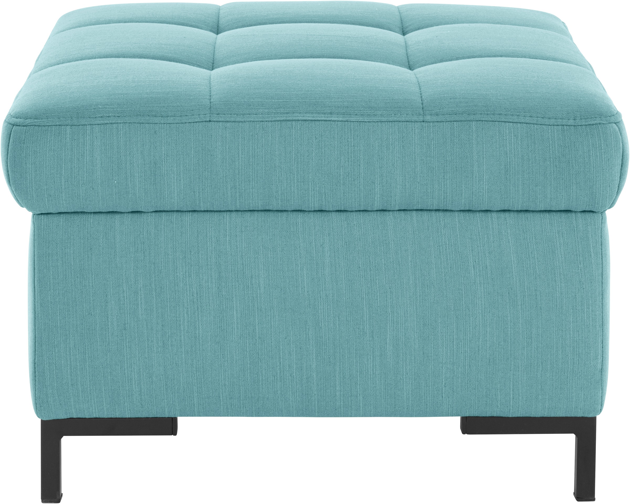 OTTO products Hocker »Grazzo«, hochwertige Stoffe aus recyceltem Material, Steppung im Sitzbereich