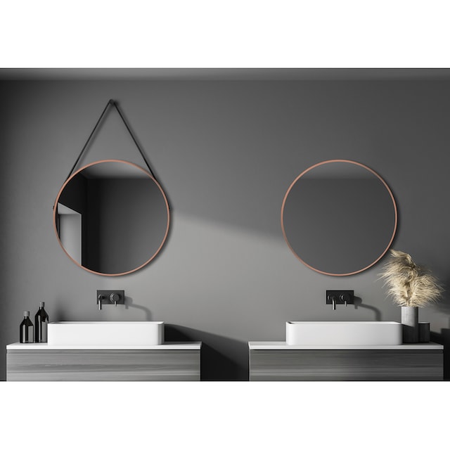 Talos Wandspiegel, dekorativer runder Spiegel mit Aluminiumrahmen, Ø 80 cm  online kaufen | mit 3 Jahren XXL Garantie