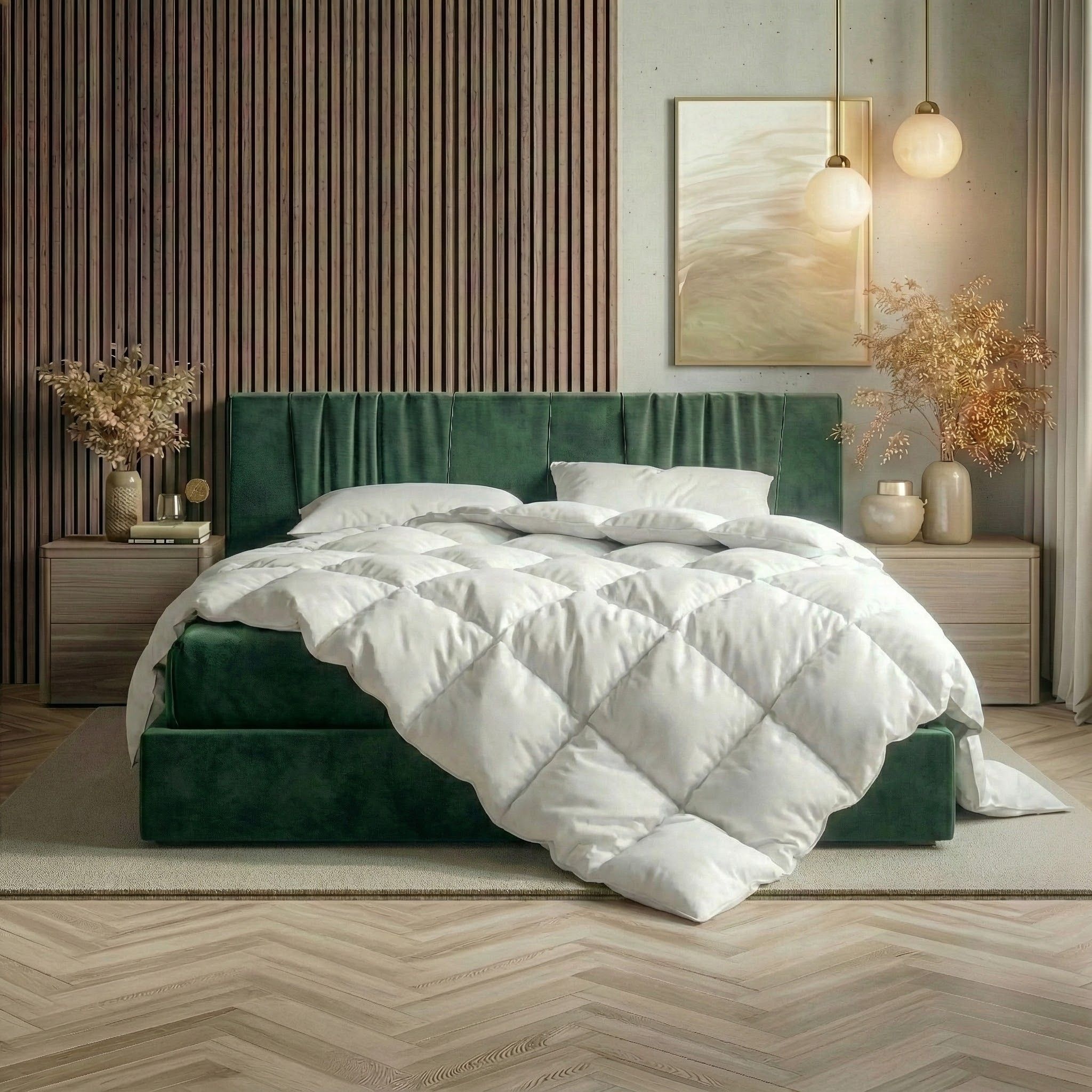RIBECO Federbettdecke "Laram, Bettdecken für Sommer oder Winter, Made in Germany" leicht Füllung 90 % Federn, 10 % Daunen 1 Stk. tlg. Super Preis-Leistung, Bettdecke 135x200 cm oder 155x220 cm, Decke