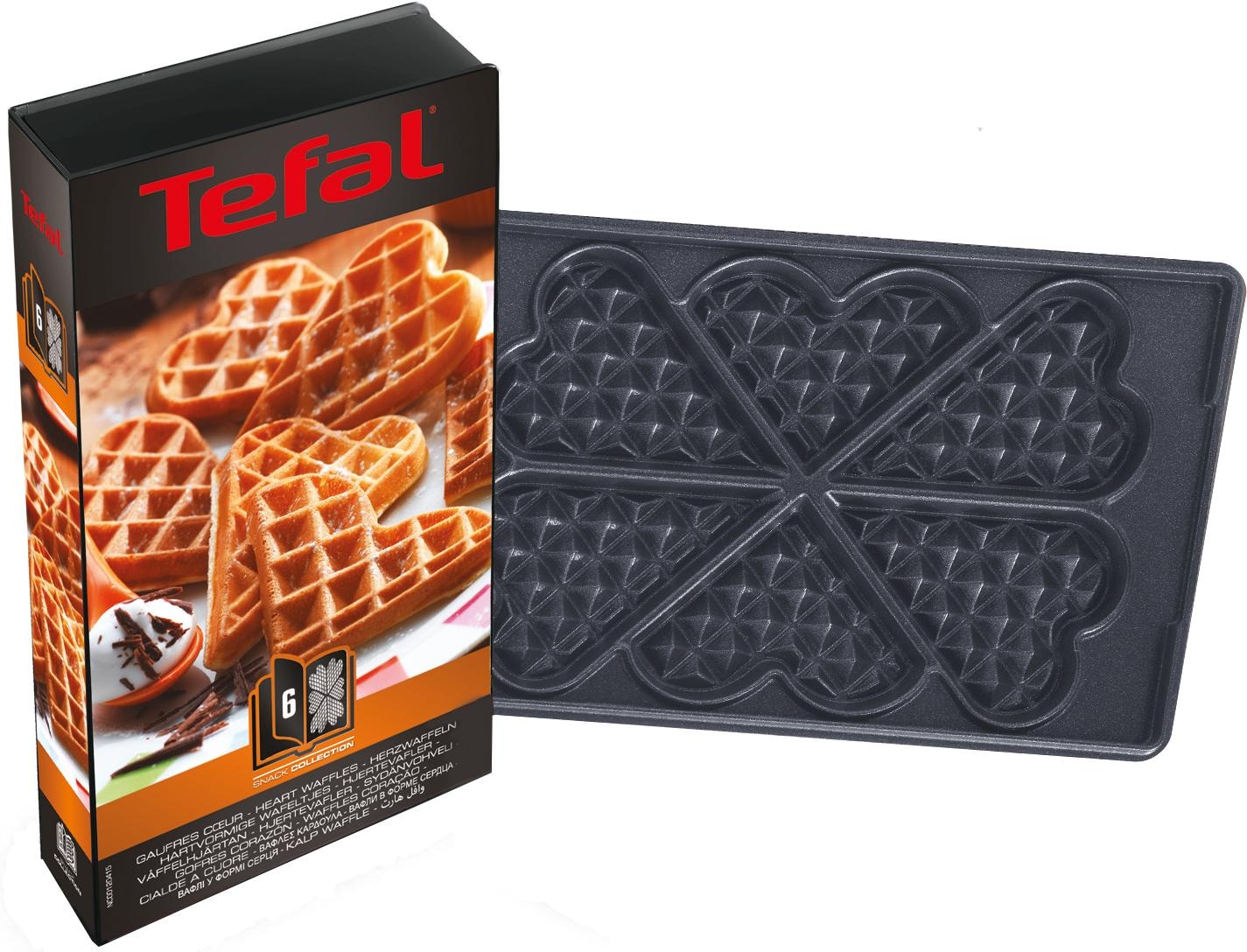 Herzwaffelplatten »XA8006«, Metall, passend für Tefal SW852D Snack Collection