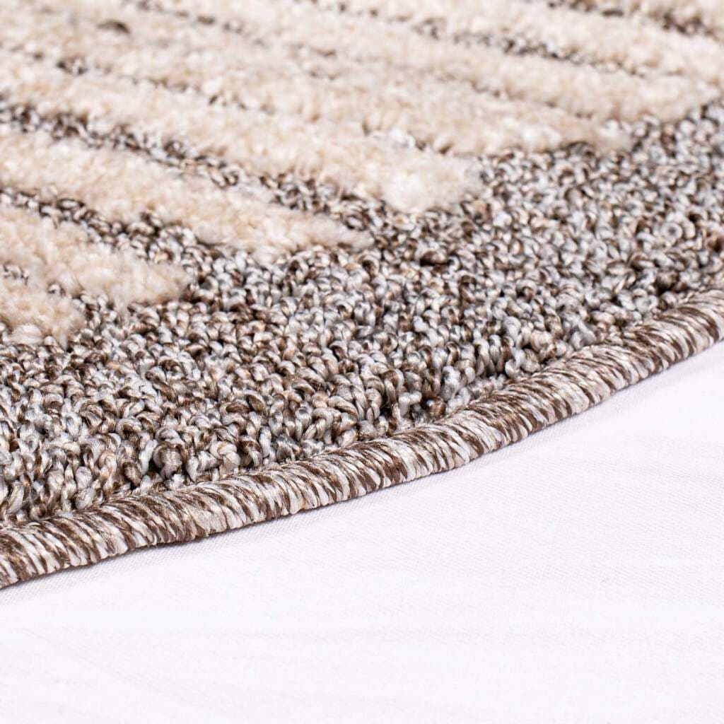 Carpet City Teppich »Art 2231«, rund, 7 mm Höhe, Kurzflor, Streifen-Muster, ideal für Flur & Diele