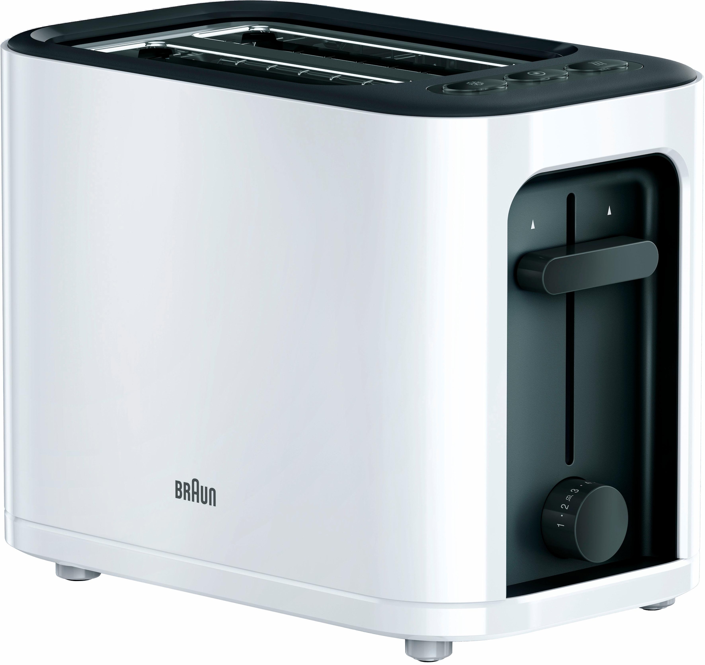 Braun Toaster »HT 3010 WH«, 2 kurze Schlitze, für 2 Scheiben, 1000 W