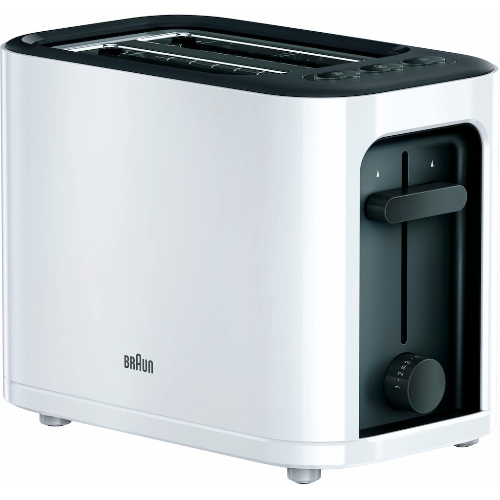 Braun Toaster »HT 3010 WH«, 2 kurze Schlitze, für 2 Scheiben, 1000 W