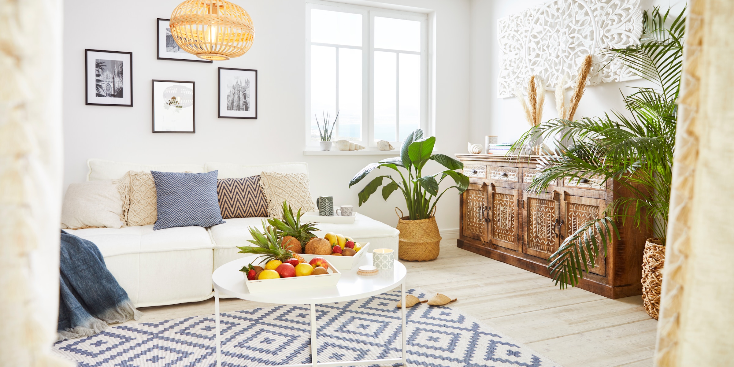 Home affaire Sideboard »Maneesh«, Kommode aus massivem Mangoholz, viele Stauraummöglichkeiten, B/ 179cm