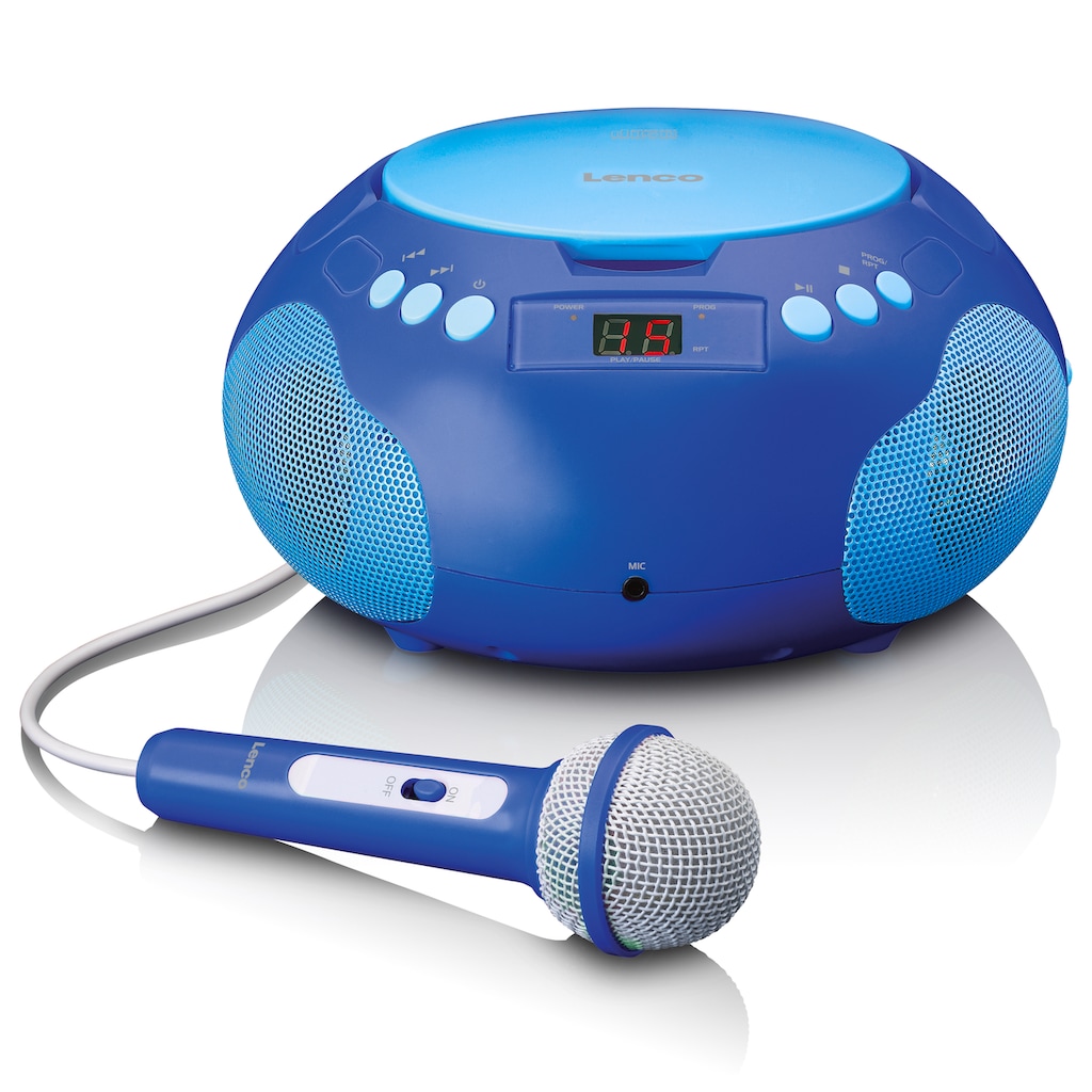 Lenco CD-Radiorecorder »SCD-620BU - Kinder CD-Player Radio Mikrofon«