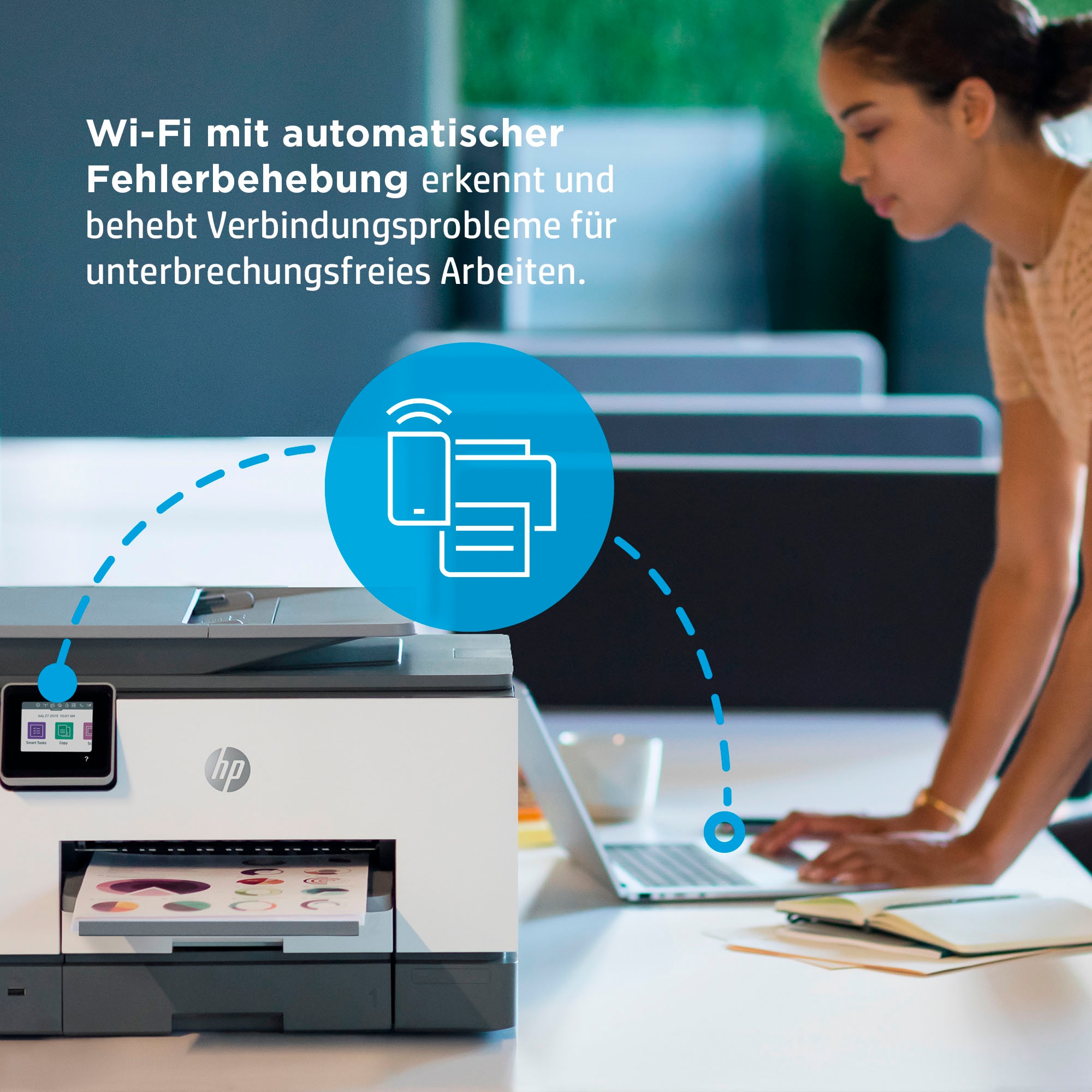 HP Multifunktionsdrucker »OfficeJet A4 Ink XXL HP+ Garantie Pro ➥ | Jahre color«, UNIVERSAL Instant 9022e 3 kompatibel AiO
