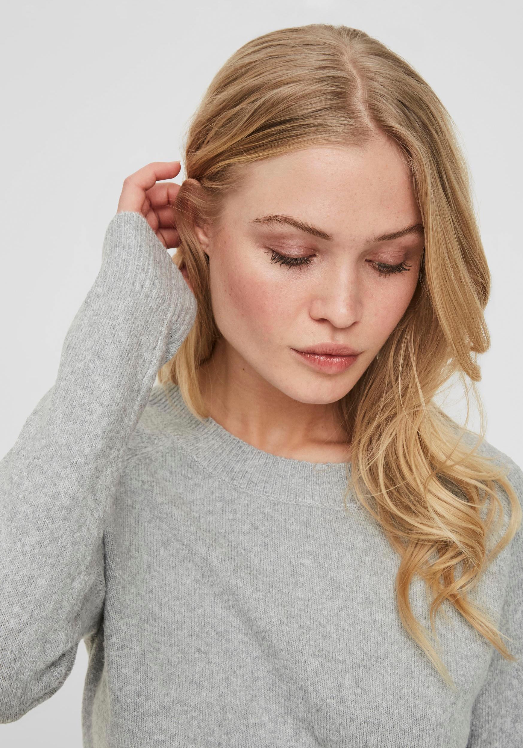 Vero Moda Rundhalspullover »VMDOFFY«, in melierter Optik