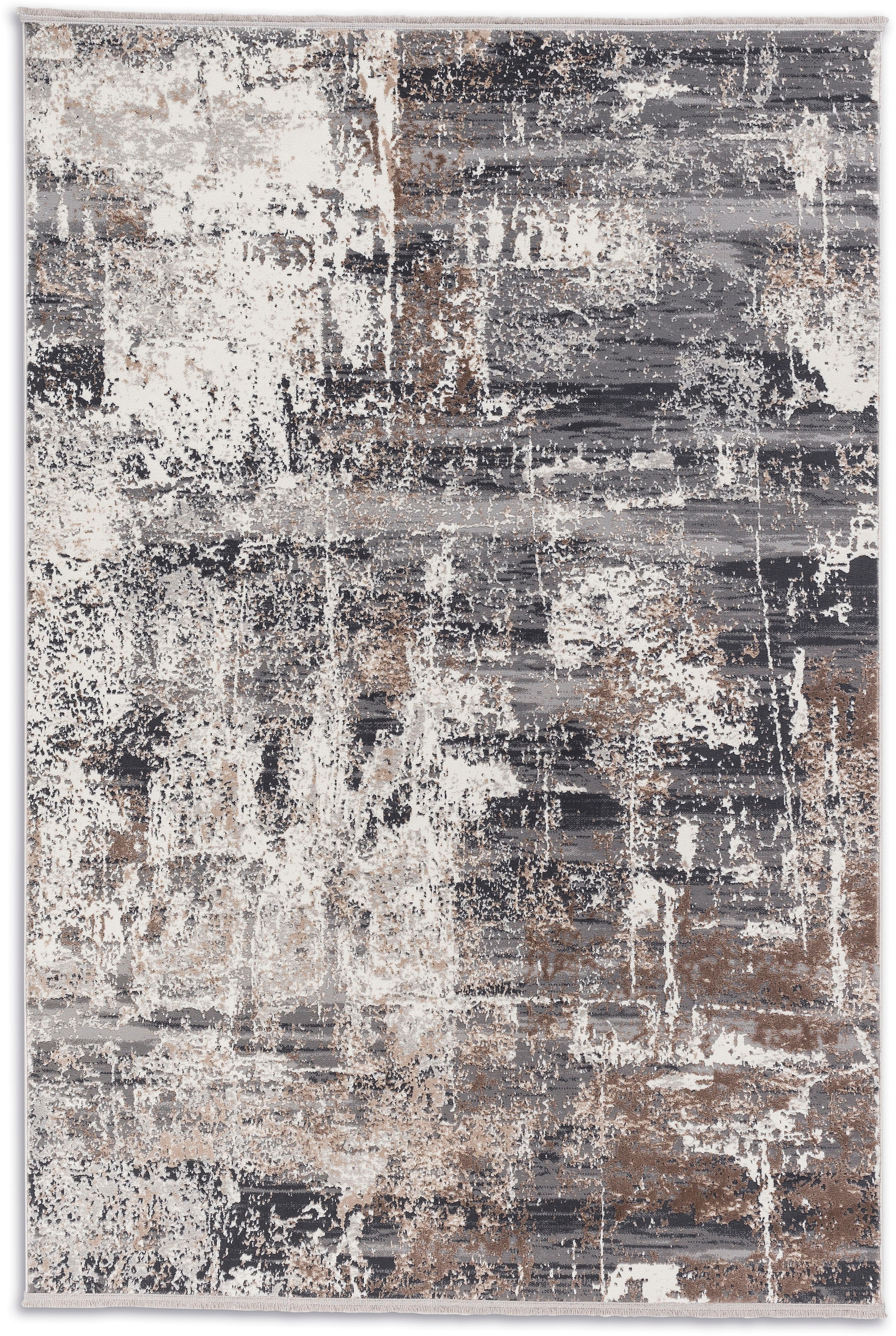 ASTRA Teppich »Vercelli 235 Kurzflorteppich« rechteckig 9 mm Höhe wollig weiche Oberfläche, mit Fransen, 3-D Effekt, Wohnzimmer