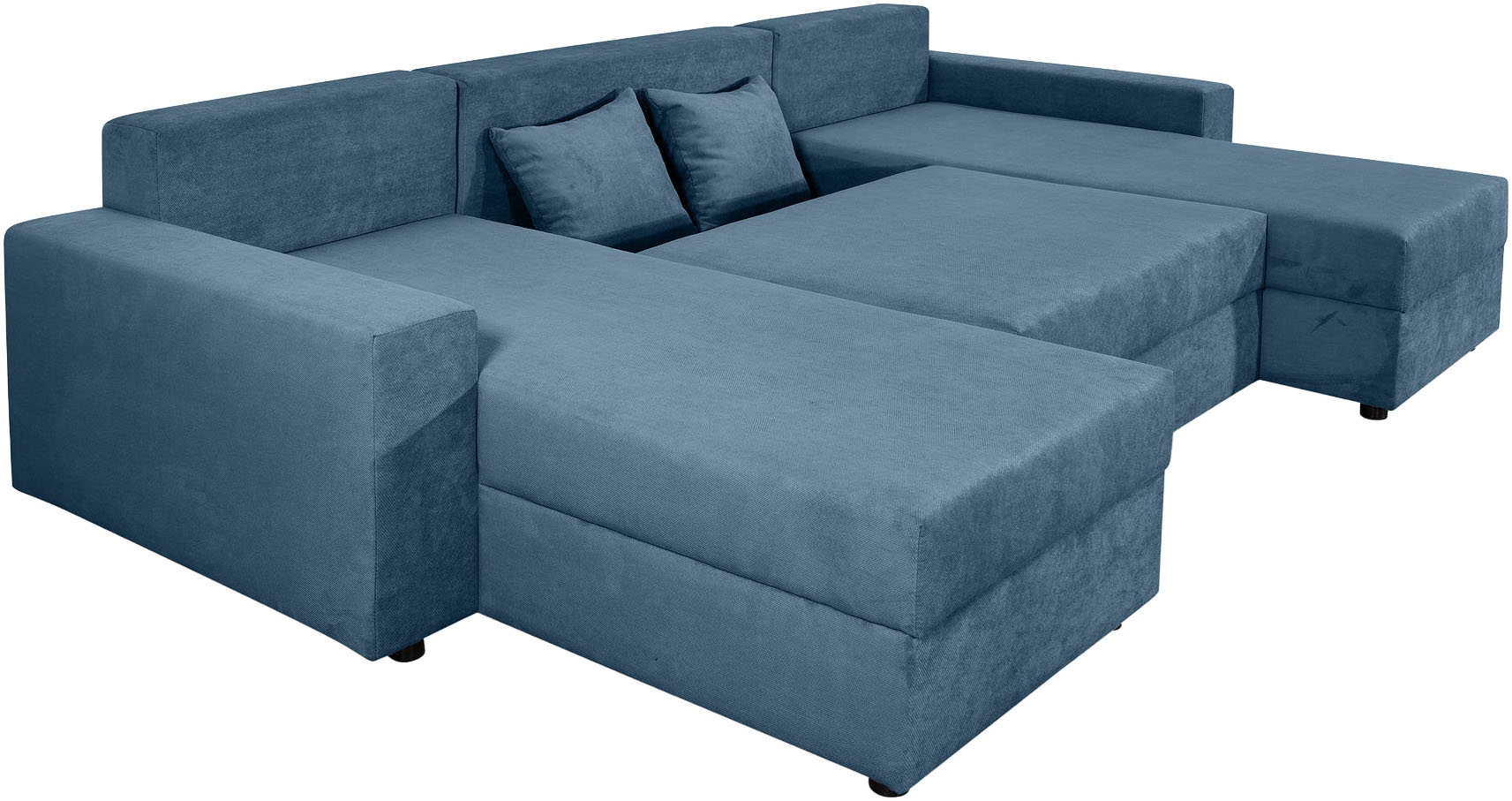 COLLECTION AB Wohnlandschaft »Pico U-Form, Breite 252, mit Armlehne Schlaffunktion, Bettkasten«, Wohnlandschaft,2 X Ottomane,Polyätherschaum Polsterung