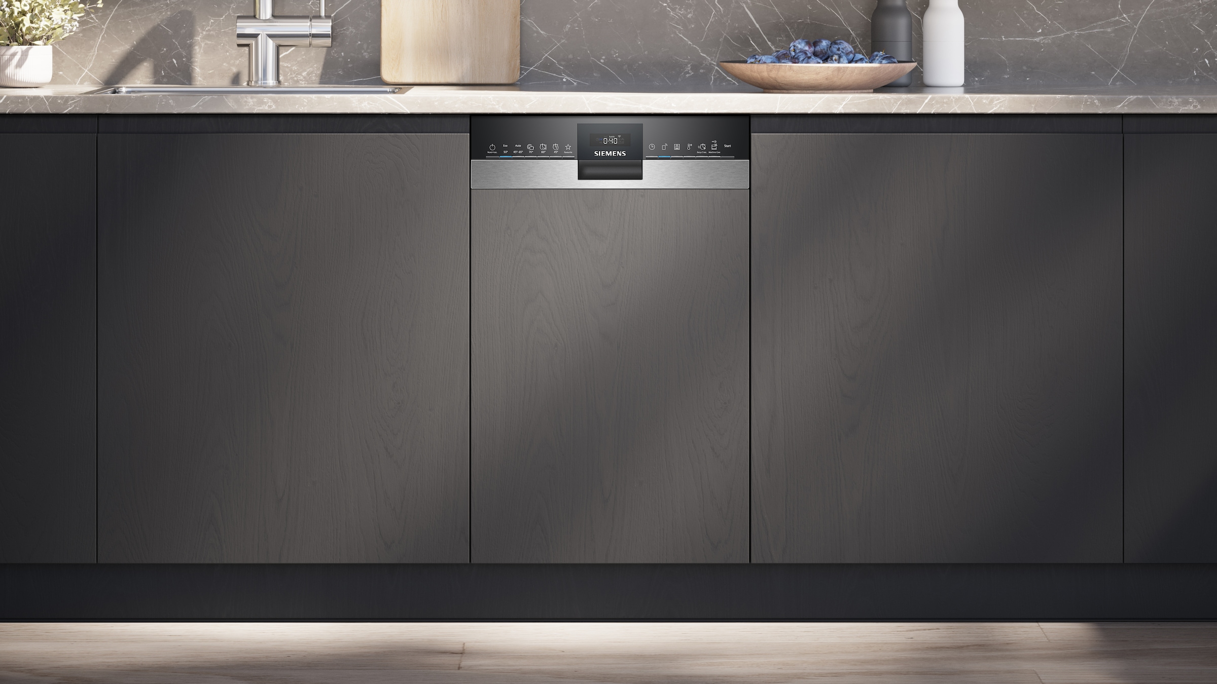 SIEMENS teilintegrierbarer Geschirrspüler iQ300 »SR53ES25KE« 10 tlg. Maßgedecke