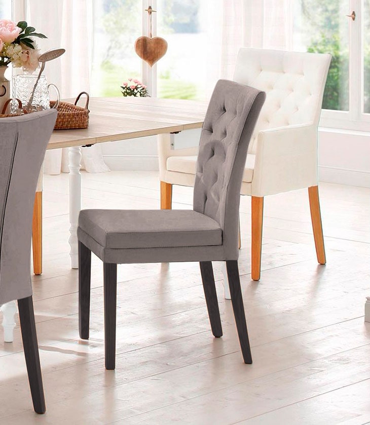 Home affaire 4-Fußstuhl »Colorado« (Set) 2 Stk.Beine aus Buche, wengefarben lackiert, Im 2er, 4er oder 6er-Set