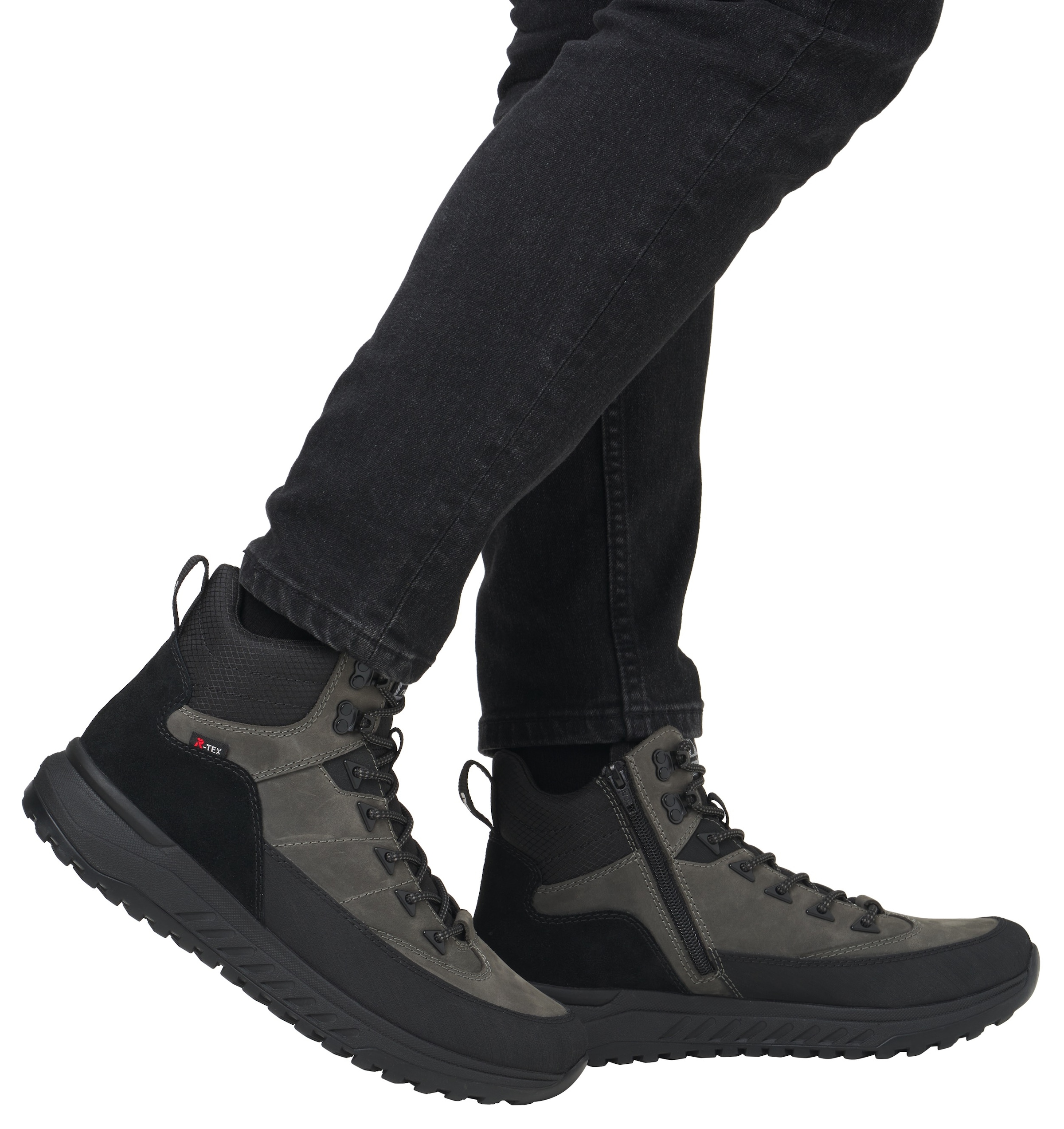 RIEKER Sport Winterboots, Schneeboots, Outdoorstiefelette mit Fiber Grip-Laufsohle
