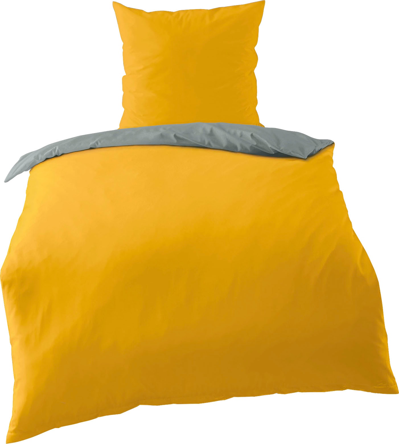 BIERBAUM Wendebettwäsche »elegant uni« 2 Stk. in schönen Uni-Tönen