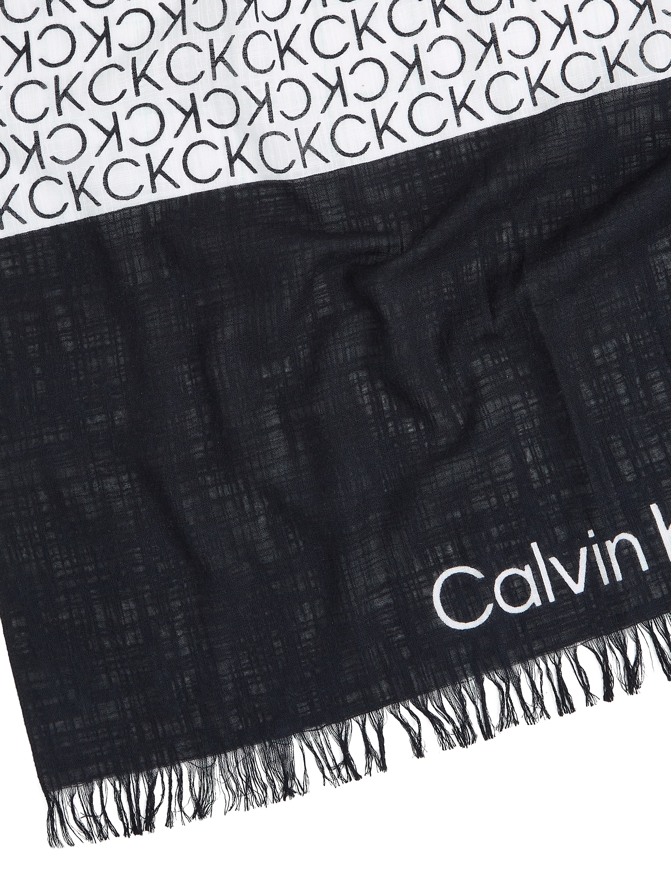 Calvin Klein Schal »MONOGRAM COTTON GAUZE STOLE«, mit Logomuster